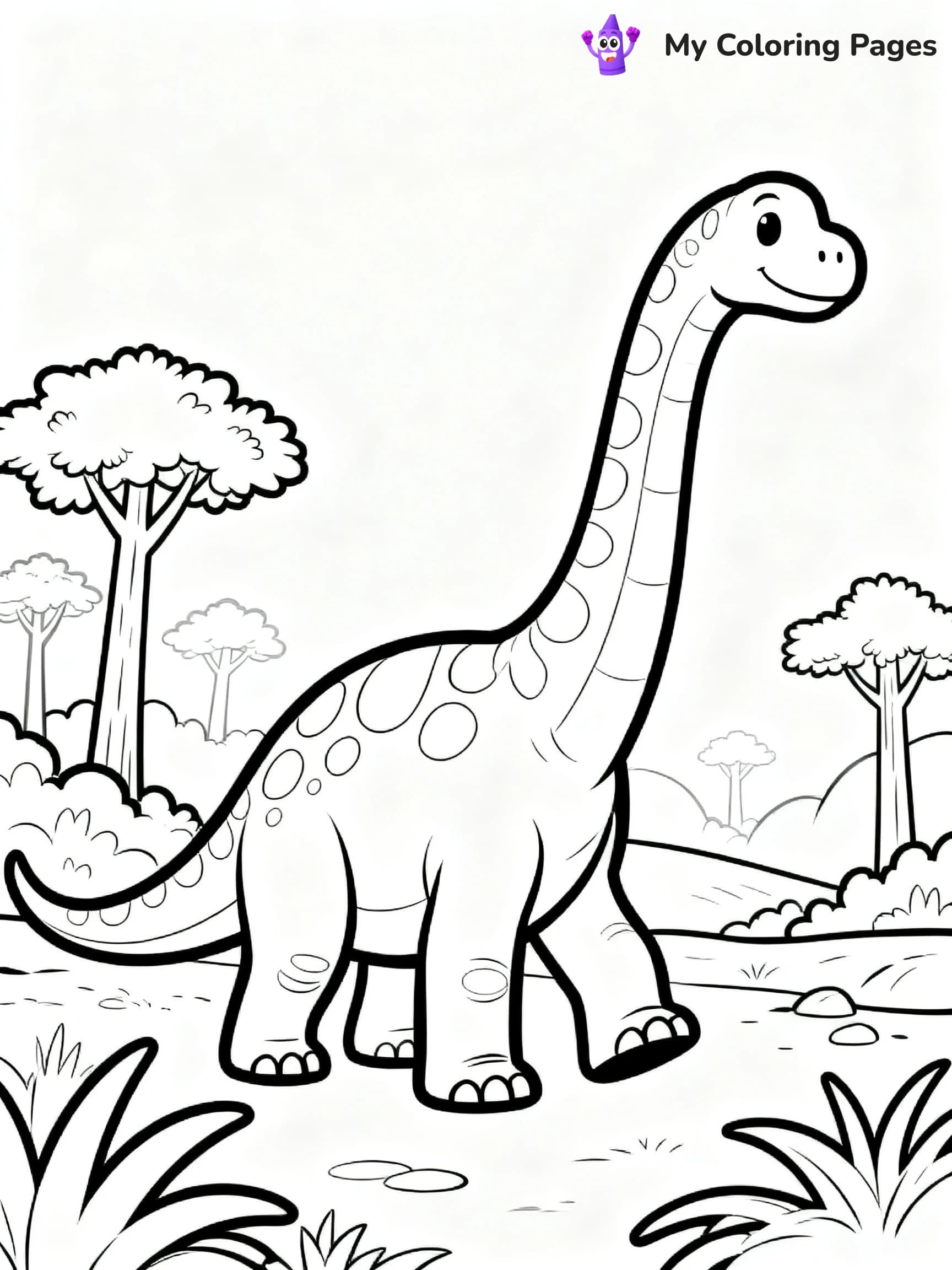 Brontosaurus Coloring Pages - 4