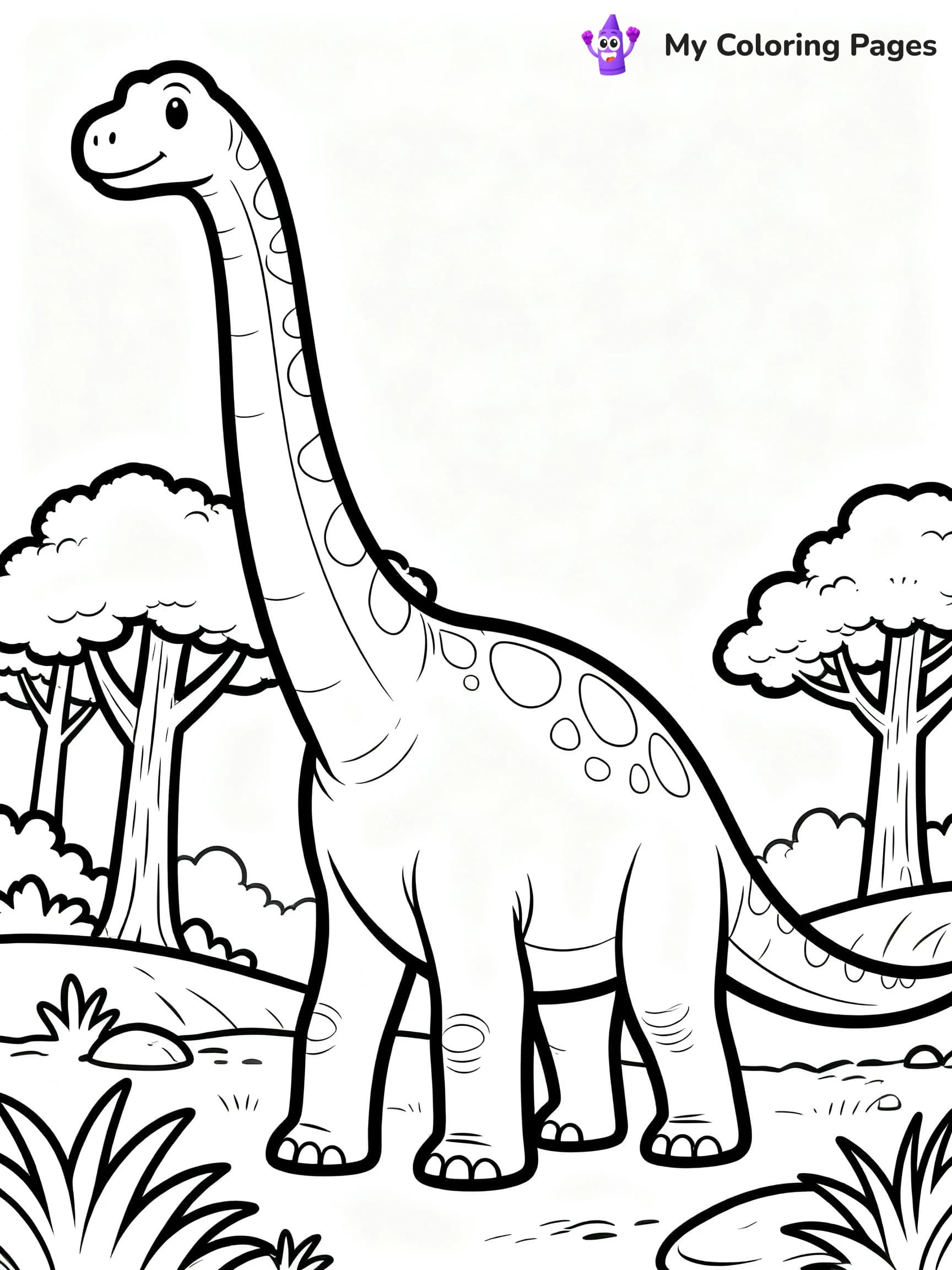 Brontosaurus Coloring Pages - 1