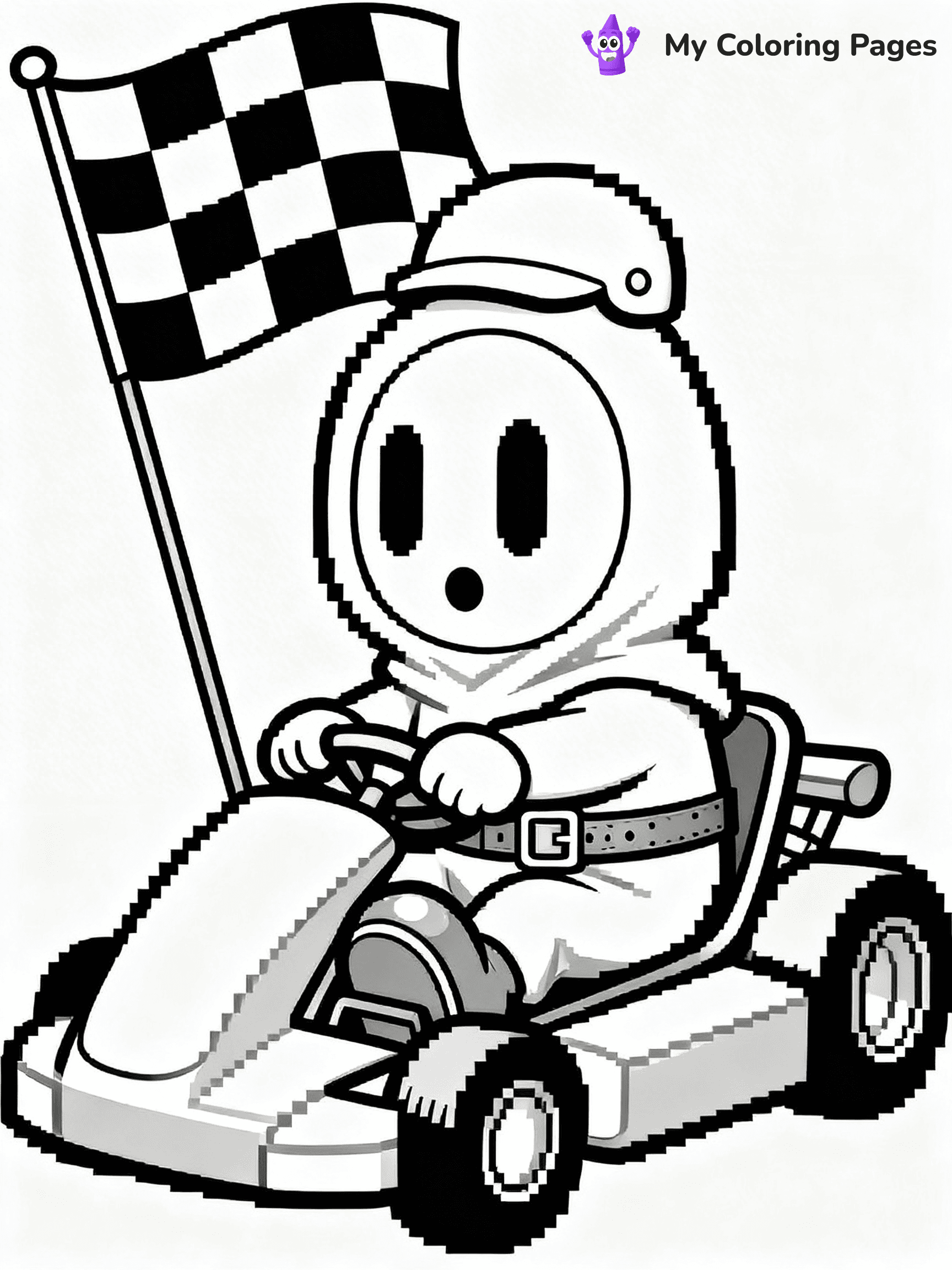 Shy Guy Coloring Pages - 24
