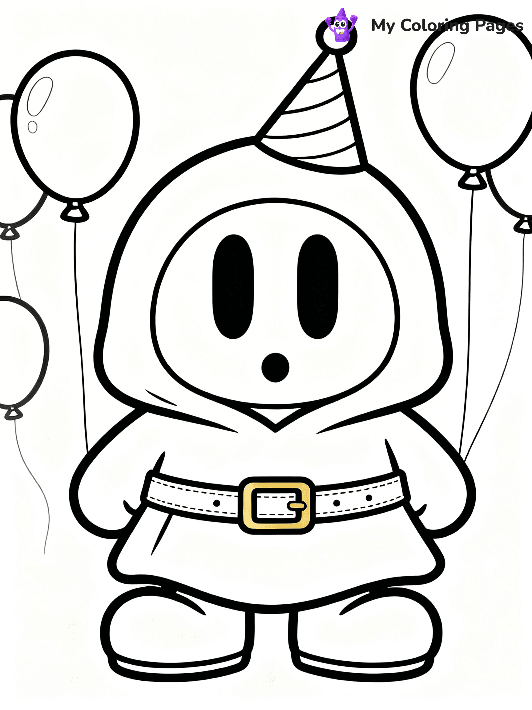 Shy Guy Coloring Pages - 16