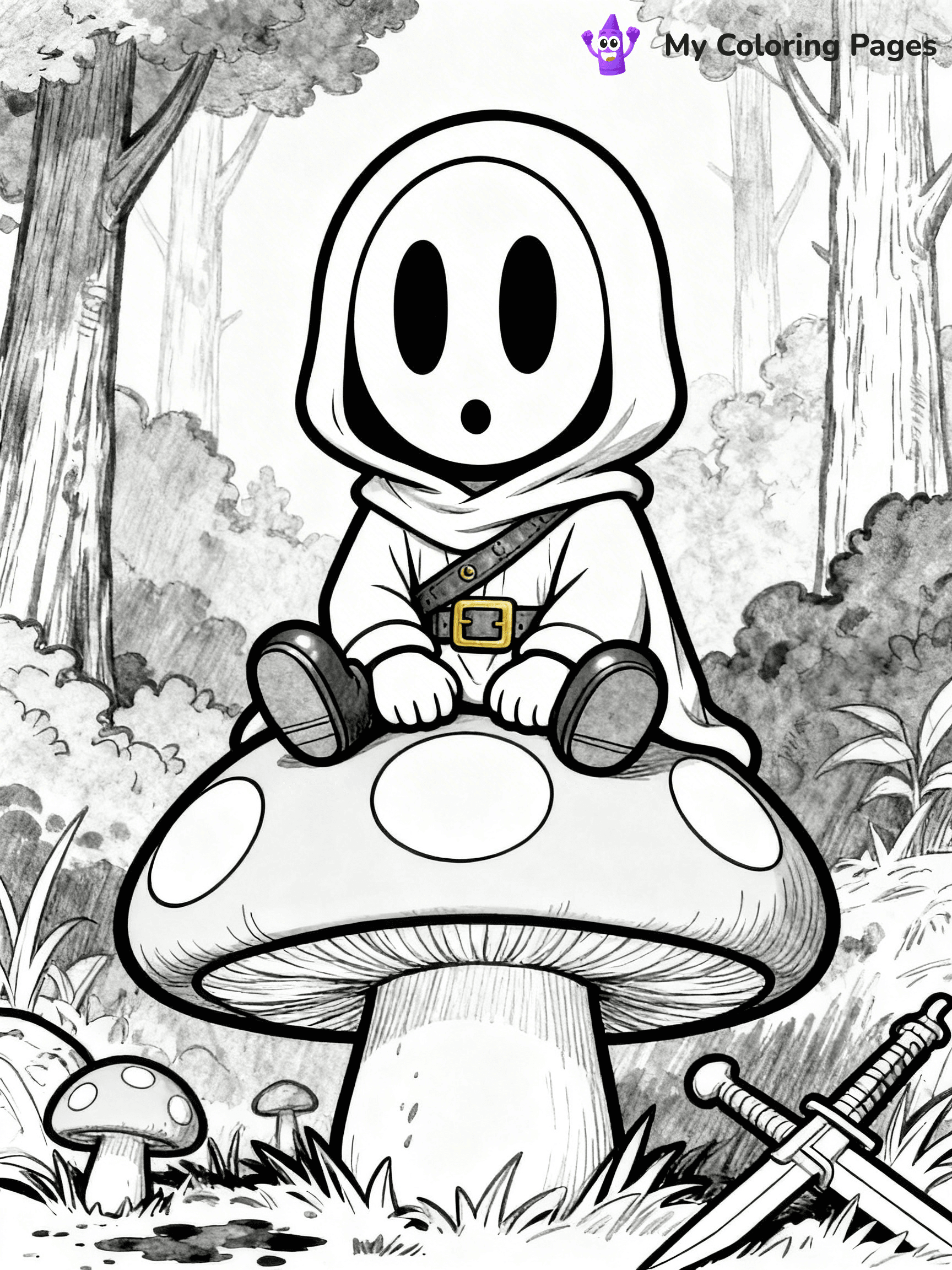 Shy Guy Coloring Pages - 3