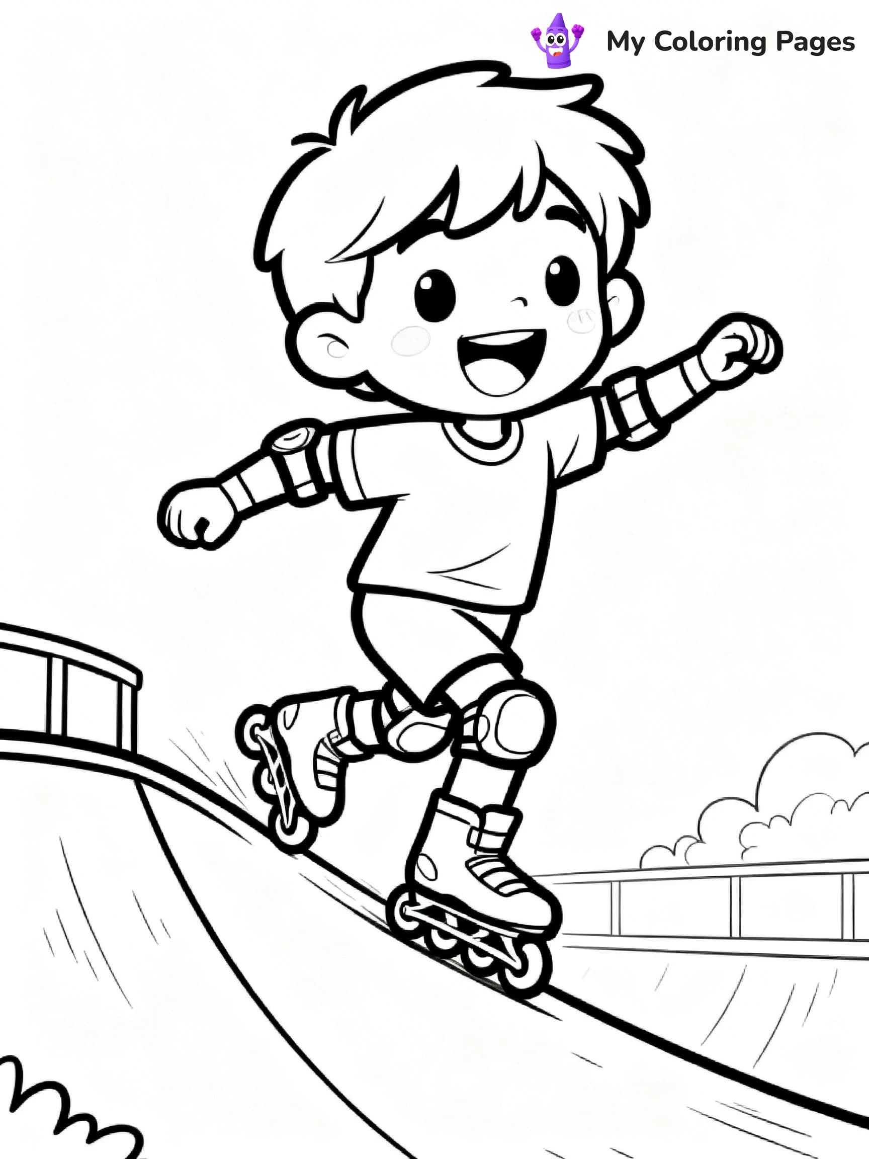 Roller Skating Coloring Pages - 12