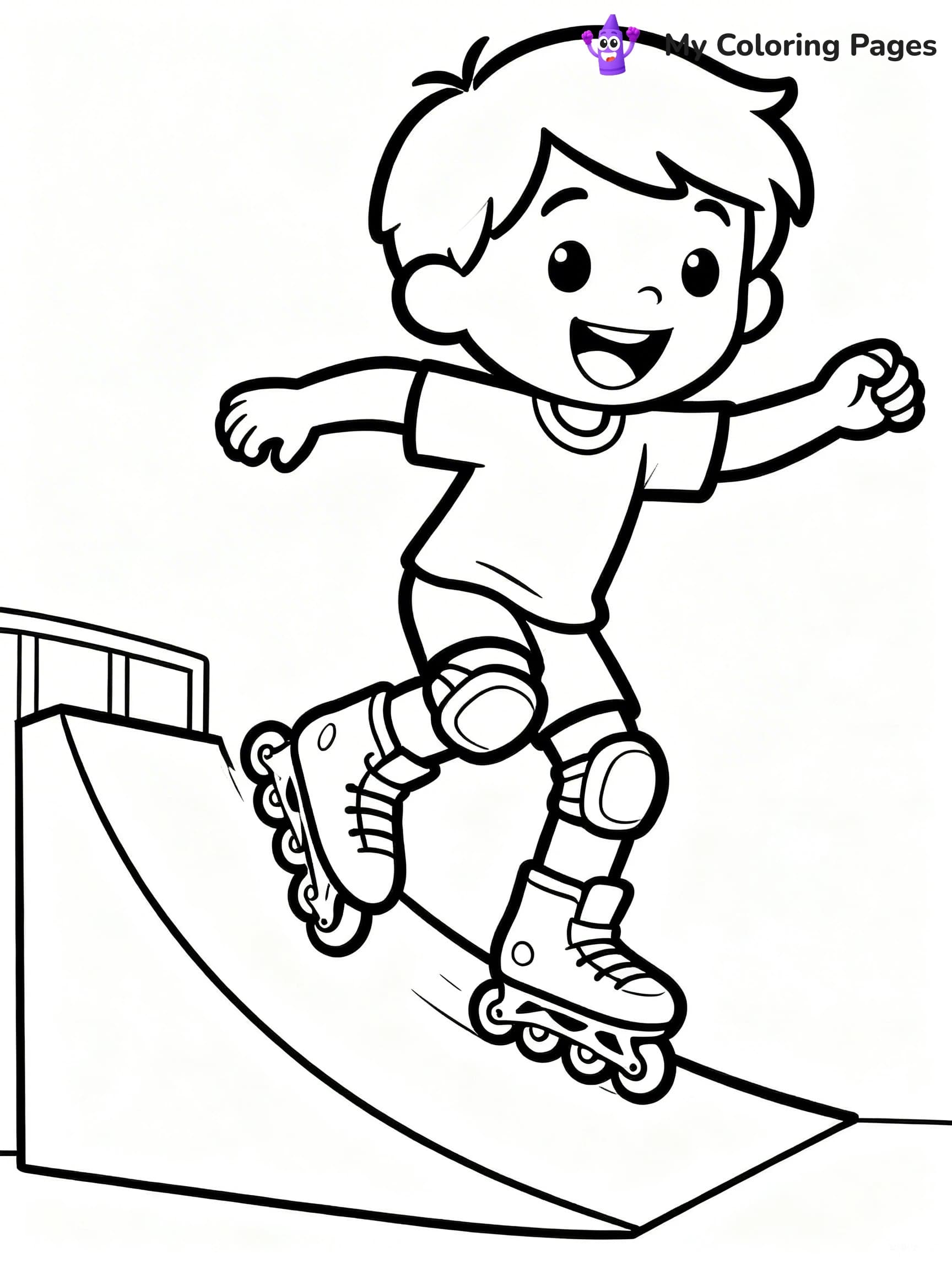 Roller Skating Coloring Pages - 9