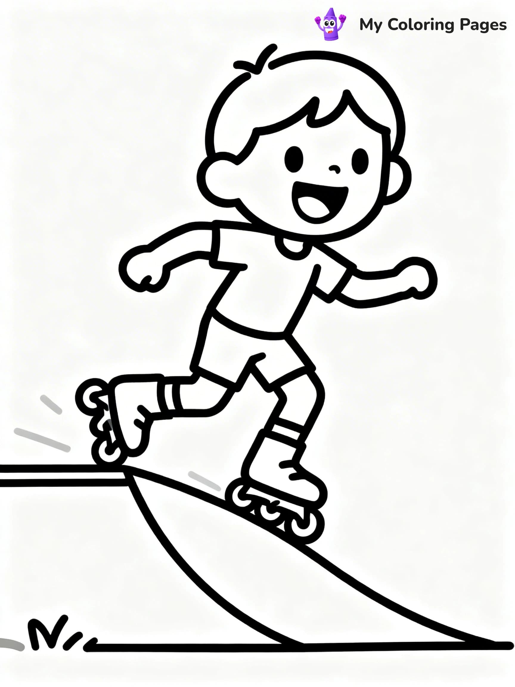 Roller Skating Coloring Pages - 8