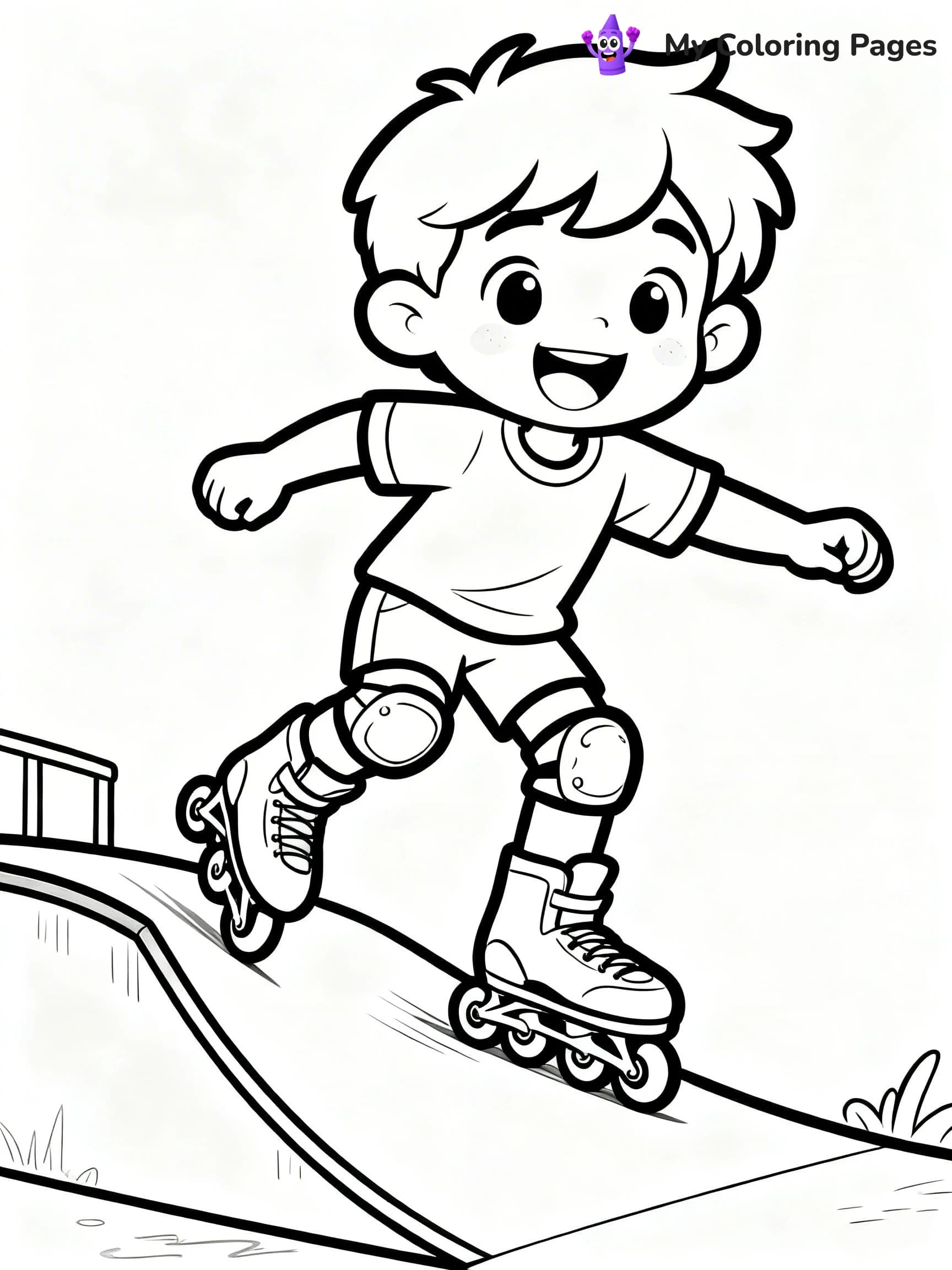 Roller Skating Coloring Pages - 7
