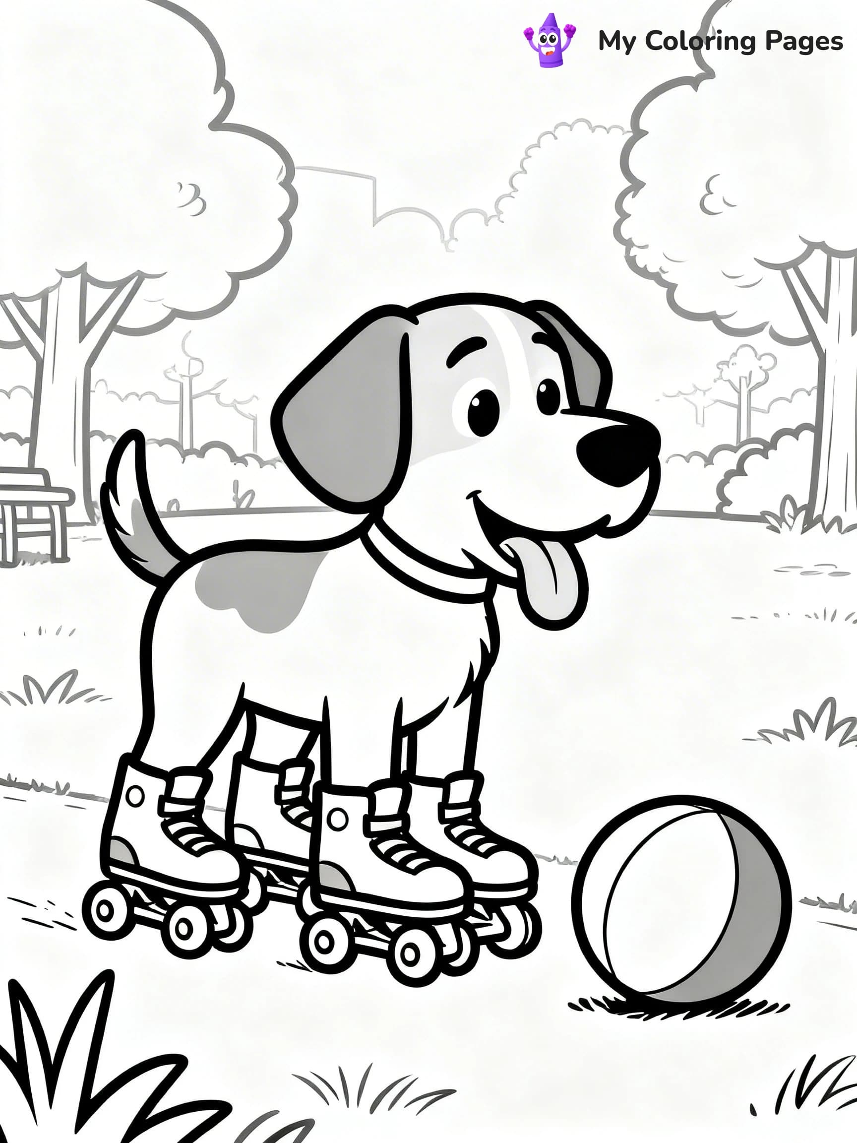 Roller Skating Coloring Pages - 2