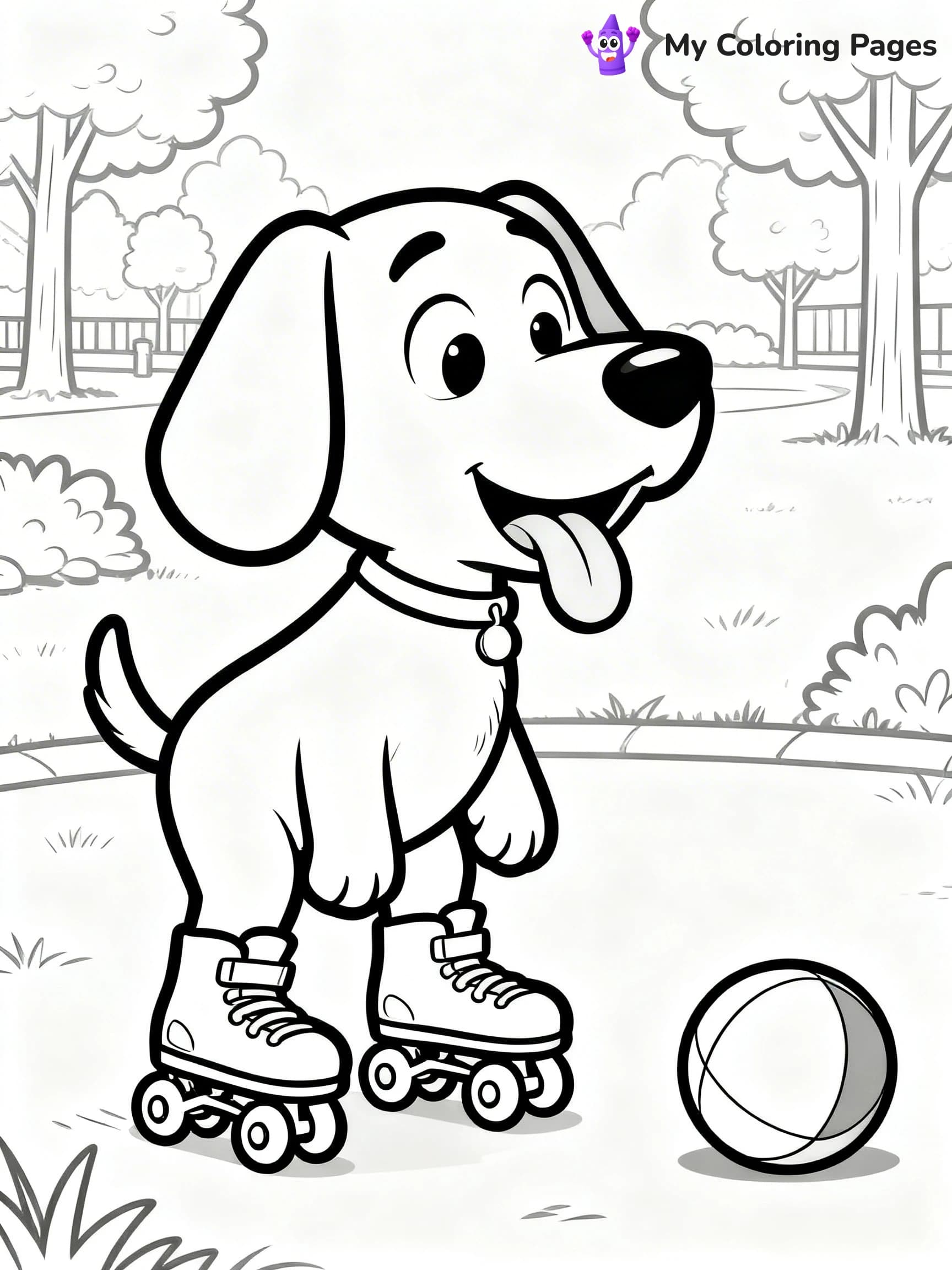 Roller Skating Coloring Pages - 1