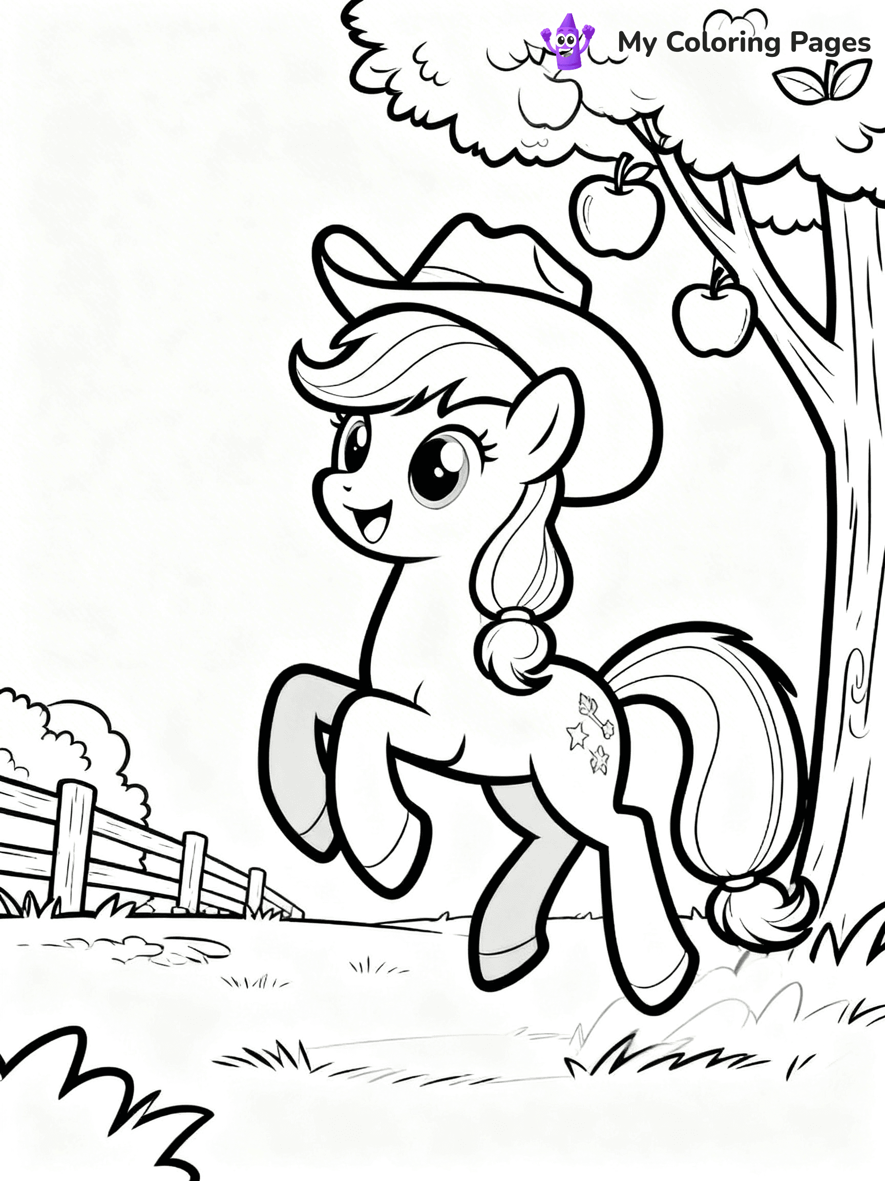 Applejack Coloring Pages - 7
