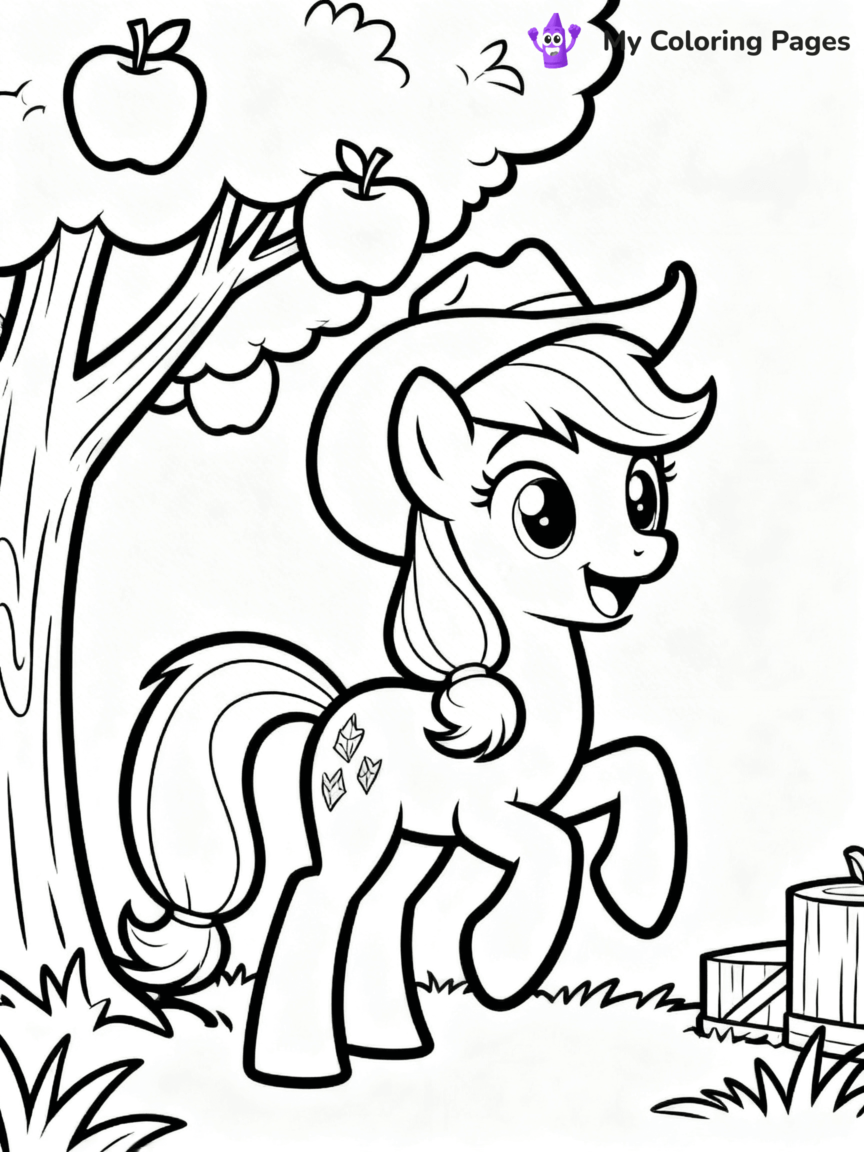 Applejack Coloring Pages - 3