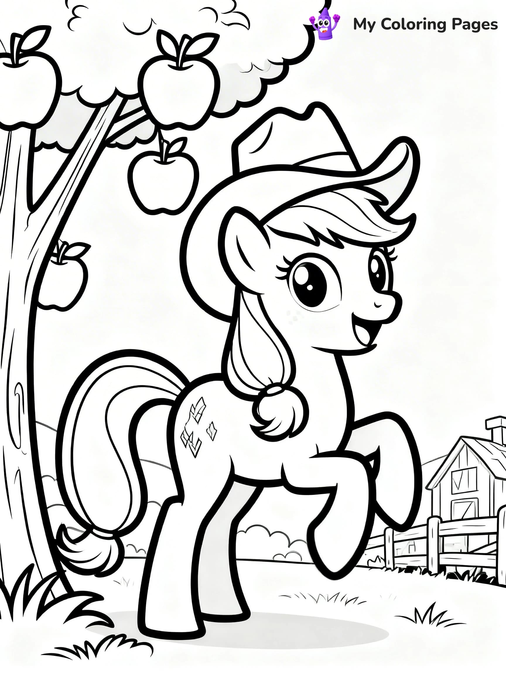 Applejack Coloring Pages - 2