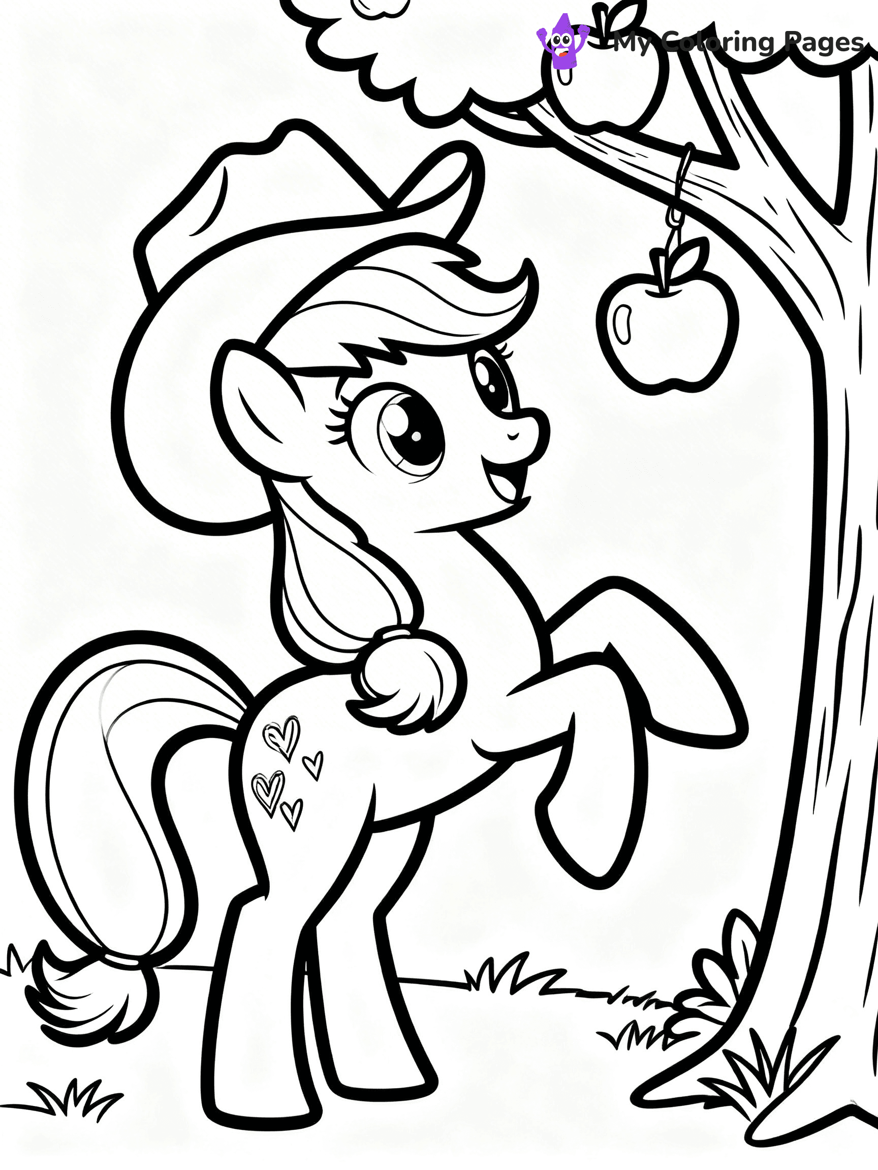 Applejack Coloring Pages - 1
