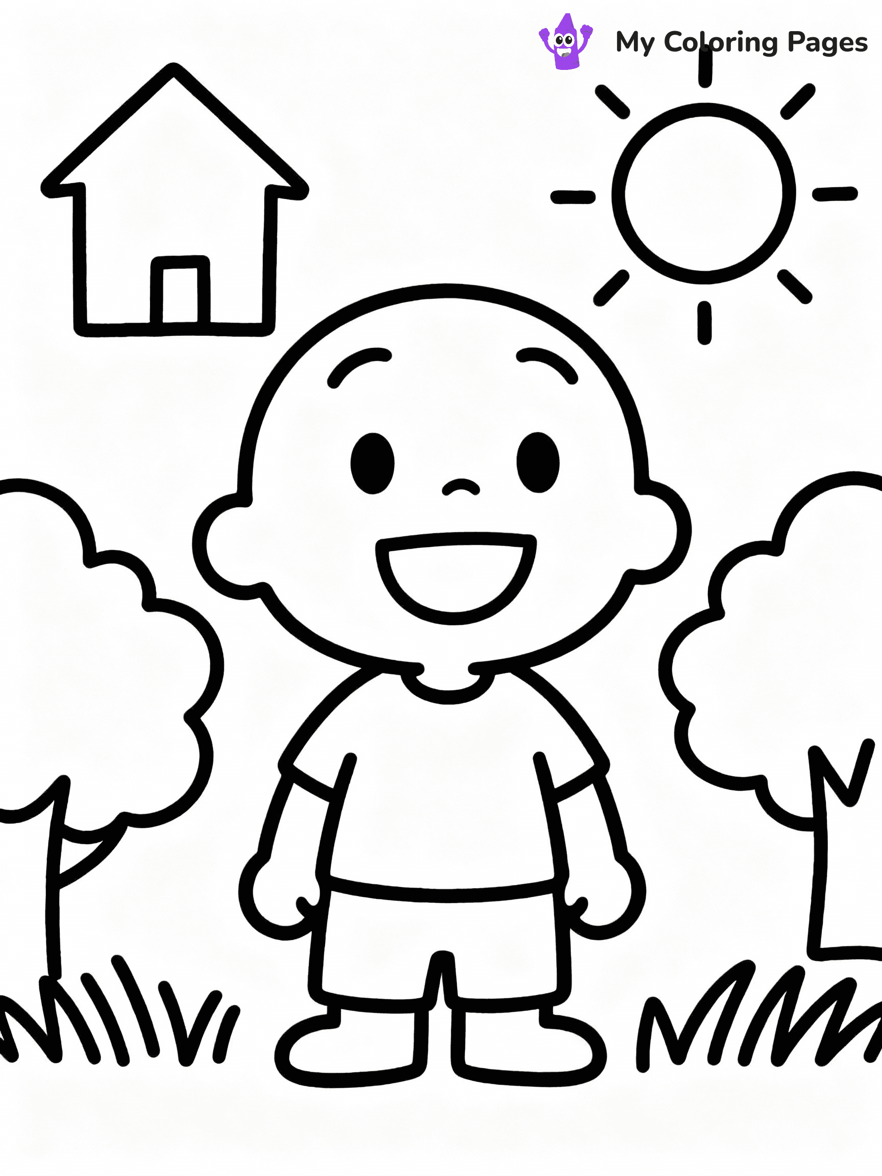 ⚠️ CRITICAL REQUIREMENT - ABSOLUTE BLACK AND WHITE ONLY ⚠️
This MUST be a BLACK AND WHITE line drawing ONLY. NO COLORS whatsoever.
- ONLY pure black lines (#000000) on pure white background (#FFFFFF)
- ABSOLUTELY NO colors, NO shading, NO gradients, NO grayscale
- If there are ANY colors in the output, the image is REJECTED
- This is a COLORING PAGE - meant to be COLORED IN by children
- The output must be UNCOLORED line art ready for coloring
⚠️ SUBJECT TO DRAW: Cocomelon
(REMEMBER: Output must be BLACK AND WHITE line art only, NOT colored!)
# COLORING PAGE: BLACK OUTLINES ONLY - WHITE BACKGROUND MANDATORY
Create a **coloring book page** using EXACTLY two values: black lines, white space.
## NON-NEGOTIABLE BINARY RULES
- **ONLY #000000 (black) and #FFFFFF (white)** - NO other values exist
- **EVERY PIXEL = BLACK OR WHITE** - no gray/shading/antialiasing
- **WHITE BACKGROUND MANDATORY** - entire canvas stays white
- **ALL SHAPES HOLLOW** - everything is empty outlines waiting to be colored
- **FORBIDDEN:** fills, shading, gradients, patterns, textures, colors
- **NO SOLID REGIONS** - if it's not a thin line, it's wrong
## Universal Line Standards
- Black outlines ONLY - thin, uniform weight
- Every shape completely empty inside
- Closed contours suitable for coloring
- Simple flat illustration - zero depth/3D/realism
- **Style:** Whimsical Doodle Art Alley - rounded, friendly outlines (unless specified)
## Everything = Outline Only
- Characters/animals: hollow shapes
- Objects/clothing: empty contours
- Backgrounds/scenery: line work only
- Natural elements: outlined forms
- Dark/night areas: don't exist (use outlined symbols)
- Textures/patterns: convert to simple lines
## The Test
Can a child color EVERY white space with crayons? If any area is pre-filled/shaded/gray or colored in, it FAILS. Every shape must be waiting to receive color.
**FINAL OUTPUT**: Binary coloring page. Black lines define shapes. White spaces ready for coloring. Nothing else exists. No exceptions. Print-ready.
⚠️ FINAL REMINDER: Draw the subject "Cocomelon" as BLACK AND WHITE line art. Zero colors in output.