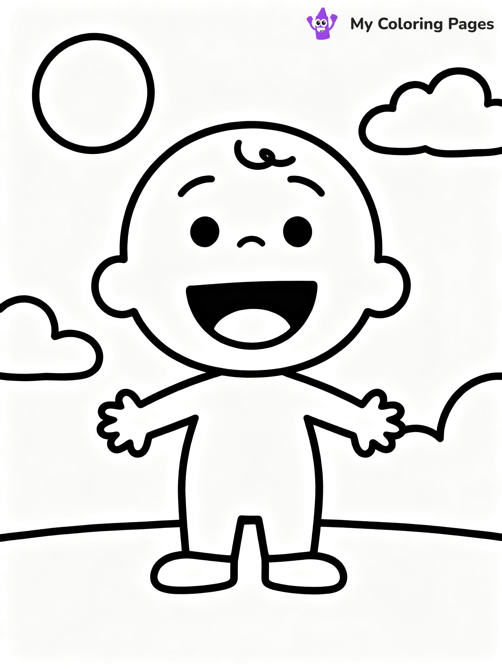 ⚠️ CRITICAL REQUIREMENT - ABSOLUTE BLACK AND WHITE ONLY ⚠️
This MUST be a BLACK AND WHITE line drawing ONLY. NO COLORS whatsoever.
- ONLY pure black lines (#000000) on pure white background (#FFFFFF)
- ABSOLUTELY NO colors, NO shading, NO gradients, NO grayscale
- If there are ANY colors in the output, the image is REJECTED
- This is a COLORING PAGE - meant to be COLORED IN by children
- The output must be UNCOLORED line art ready for coloring
⚠️ SUBJECT TO DRAW: Cocomelon
(REMEMBER: Output must be BLACK AND WHITE line art only, NOT colored!)
# COLORING PAGE: BLACK OUTLINES ONLY - WHITE BACKGROUND MANDATORY
Create a **coloring book page** using EXACTLY two values: black lines, white space.
## NON-NEGOTIABLE BINARY RULES
- **ONLY #000000 (black) and #FFFFFF (white)** - NO other values exist
- **EVERY PIXEL = BLACK OR WHITE** - no gray/shading/antialiasing
- **WHITE BACKGROUND MANDATORY** - entire canvas stays white
- **ALL SHAPES HOLLOW** - everything is empty outlines waiting to be colored
- **FORBIDDEN:** fills, shading, gradients, patterns, textures, colors
- **NO SOLID REGIONS** - if it's not a thin line, it's wrong
## Universal Line Standards
- Black outlines ONLY - thin, uniform weight
- Every shape completely empty inside
- Closed contours suitable for coloring
- Simple flat illustration - zero depth/3D/realism
- **Style:** Whimsical Doodle Art Alley - rounded, friendly outlines (unless specified)
## Everything = Outline Only
- Characters/animals: hollow shapes
- Objects/clothing: empty contours
- Backgrounds/scenery: line work only
- Natural elements: outlined forms
- Dark/night areas: don't exist (use outlined symbols)
- Textures/patterns: convert to simple lines
## The Test
Can a child color EVERY white space with crayons? If any area is pre-filled/shaded/gray or colored in, it FAILS. Every shape must be waiting to receive color.
**FINAL OUTPUT**: Binary coloring page. Black lines define shapes. White spaces ready for coloring. Nothing else exists. No exceptions. Print-ready.
⚠️ FINAL REMINDER: Draw the subject "Cocomelon" as BLACK AND WHITE line art. Zero colors in output.