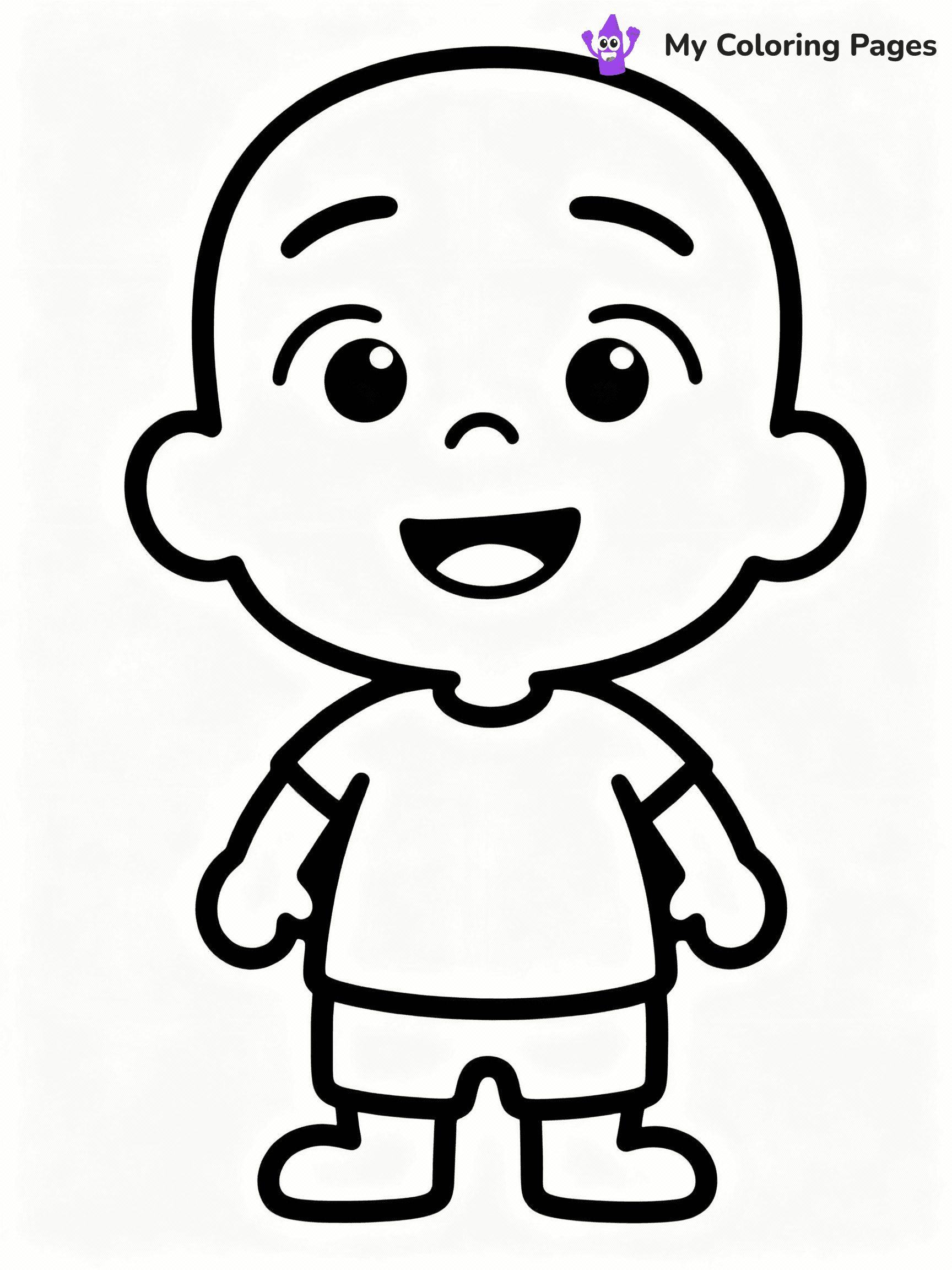 ⚠️ CRITICAL REQUIREMENT - ABSOLUTE BLACK AND WHITE ONLY ⚠️
This MUST be a BLACK AND WHITE line drawing ONLY. NO COLORS whatsoever.
- ONLY pure black lines (#000000) on pure white background (#FFFFFF)
- ABSOLUTELY NO colors, NO shading, NO gradients, NO grayscale
- If there are ANY colors in the output, the image is REJECTED
- This is a COLORING PAGE - meant to be COLORED IN by children
- The output must be UNCOLORED line art ready for coloring
⚠️ SUBJECT TO DRAW: Cocomelon
(REMEMBER: Output must be BLACK AND WHITE line art only, NOT colored!)
# COLORING PAGE: BLACK OUTLINES ONLY - WHITE BACKGROUND MANDATORY
Create a **coloring book page** using EXACTLY two values: black lines, white space.
## NON-NEGOTIABLE BINARY RULES
- **ONLY #000000 (black) and #FFFFFF (white)** - NO other values exist
- **EVERY PIXEL = BLACK OR WHITE** - no gray/shading/antialiasing
- **WHITE BACKGROUND MANDATORY** - entire canvas stays white
- **ALL SHAPES HOLLOW** - everything is empty outlines waiting to be colored
- **FORBIDDEN:** fills, shading, gradients, patterns, textures, colors
- **NO SOLID REGIONS** - if it's not a thin line, it's wrong
## Universal Line Standards
- Black outlines ONLY - thin, uniform weight
- Every shape completely empty inside
- Closed contours suitable for coloring
- Simple flat illustration - zero depth/3D/realism
- **Style:** Whimsical Doodle Art Alley - rounded, friendly outlines (unless specified)
## Everything = Outline Only
- Characters/animals: hollow shapes
- Objects/clothing: empty contours
- Backgrounds/scenery: line work only
- Natural elements: outlined forms
- Dark/night areas: don't exist (use outlined symbols)
- Textures/patterns: convert to simple lines
## The Test
Can a child color EVERY white space with crayons? If any area is pre-filled/shaded/gray or colored in, it FAILS. Every shape must be waiting to receive color.
**FINAL OUTPUT**: Binary coloring page. Black lines define shapes. White spaces ready for coloring. Nothing else exists. No exceptions. Print-ready.
⚠️ FINAL REMINDER: Draw the subject "Cocomelon" as BLACK AND WHITE line art. Zero colors in output.