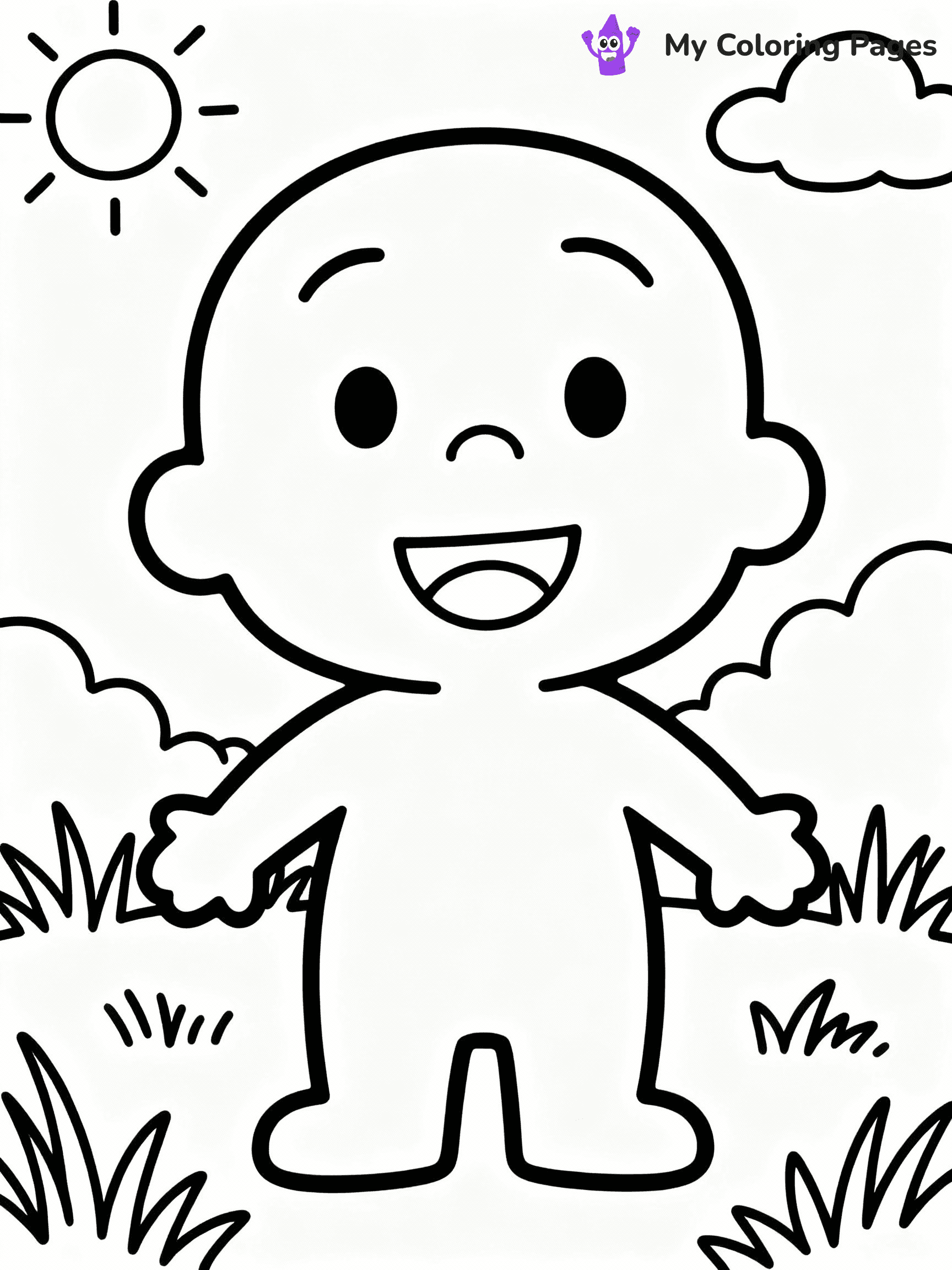 ⚠️ CRITICAL REQUIREMENT - ABSOLUTE BLACK AND WHITE ONLY ⚠️
This MUST be a BLACK AND WHITE line drawing ONLY. NO COLORS whatsoever.
- ONLY pure black lines (#000000) on pure white background (#FFFFFF)
- ABSOLUTELY NO colors, NO shading, NO gradients, NO grayscale
- If there are ANY colors in the output, the image is REJECTED
- This is a COLORING PAGE - meant to be COLORED IN by children
- The output must be UNCOLORED line art ready for coloring
⚠️ SUBJECT TO DRAW: Cocomelon
(REMEMBER: Output must be BLACK AND WHITE line art only, NOT colored!)
# COLORING PAGE: BLACK OUTLINES ONLY - WHITE BACKGROUND MANDATORY
Create a **coloring book page** using EXACTLY two values: black lines, white space.
## NON-NEGOTIABLE BINARY RULES
- **ONLY #000000 (black) and #FFFFFF (white)** - NO other values exist
- **EVERY PIXEL = BLACK OR WHITE** - no gray/shading/antialiasing
- **WHITE BACKGROUND MANDATORY** - entire canvas stays white
- **ALL SHAPES HOLLOW** - everything is empty outlines waiting to be colored
- **FORBIDDEN:** fills, shading, gradients, patterns, textures, colors
- **NO SOLID REGIONS** - if it's not a thin line, it's wrong
## Universal Line Standards
- Black outlines ONLY - thin, uniform weight
- Every shape completely empty inside
- Closed contours suitable for coloring
- Simple flat illustration - zero depth/3D/realism
- **Style:** Whimsical Doodle Art Alley - rounded, friendly outlines (unless specified)
## Everything = Outline Only
- Characters/animals: hollow shapes
- Objects/clothing: empty contours
- Backgrounds/scenery: line work only
- Natural elements: outlined forms
- Dark/night areas: don't exist (use outlined symbols)
- Textures/patterns: convert to simple lines
## The Test
Can a child color EVERY white space with crayons? If any area is pre-filled/shaded/gray or colored in, it FAILS. Every shape must be waiting to receive color.
**FINAL OUTPUT**: Binary coloring page. Black lines define shapes. White spaces ready for coloring. Nothing else exists. No exceptions. Print-ready.
⚠️ FINAL REMINDER: Draw the subject "Cocomelon" as BLACK AND WHITE line art. Zero colors in output.