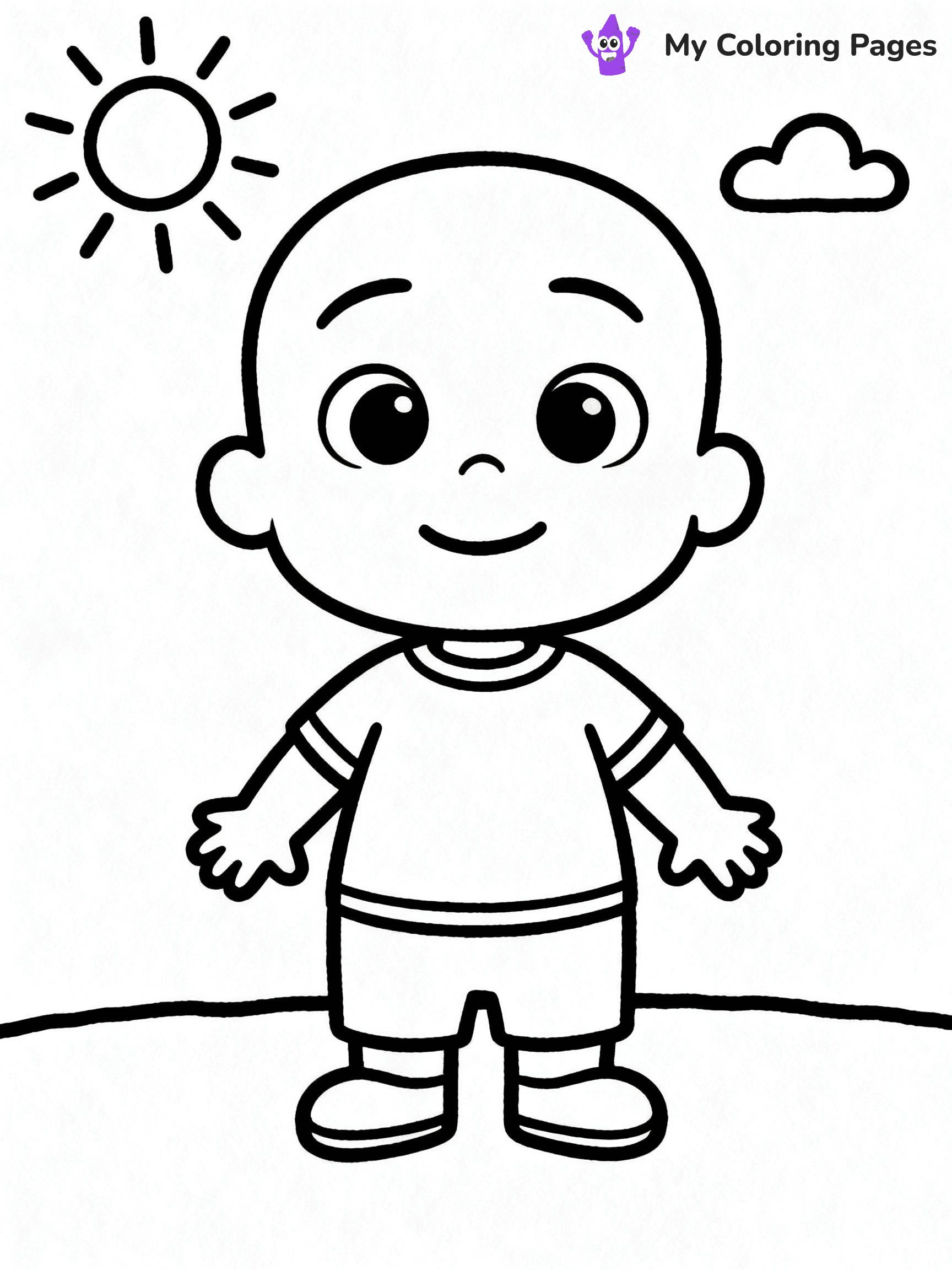 ⚠️ CRITICAL REQUIREMENT - ABSOLUTE BLACK AND WHITE ONLY ⚠️
This MUST be a BLACK AND WHITE line drawing ONLY. NO COLORS whatsoever.
- ONLY pure black lines (#000000) on pure white background (#FFFFFF)
- ABSOLUTELY NO colors, NO shading, NO gradients, NO grayscale
- If there are ANY colors in the output, the image is REJECTED
- This is a COLORING PAGE - meant to be COLORED IN by children
- The output must be UNCOLORED line art ready for coloring
⚠️ SUBJECT TO DRAW: Cocomelon
(REMEMBER: Output must be BLACK AND WHITE line art only, NOT colored!)
# COLORING PAGE: BLACK OUTLINES ONLY - WHITE BACKGROUND MANDATORY
Create a **coloring book page** using EXACTLY two values: black lines, white space.
## NON-NEGOTIABLE BINARY RULES
- **ONLY #000000 (black) and #FFFFFF (white)** - NO other values exist
- **EVERY PIXEL = BLACK OR WHITE** - no gray/shading/antialiasing
- **WHITE BACKGROUND MANDATORY** - entire canvas stays white
- **ALL SHAPES HOLLOW** - everything is empty outlines waiting to be colored
- **FORBIDDEN:** fills, shading, gradients, patterns, textures, colors
- **NO SOLID REGIONS** - if it's not a thin line, it's wrong
## Universal Line Standards
- Black outlines ONLY - thin, uniform weight
- Every shape completely empty inside
- Closed contours suitable for coloring
- Simple flat illustration - zero depth/3D/realism
- **Style:** Whimsical Doodle Art Alley - rounded, friendly outlines (unless specified)
## Everything = Outline Only
- Characters/animals: hollow shapes
- Objects/clothing: empty contours
- Backgrounds/scenery: line work only
- Natural elements: outlined forms
- Dark/night areas: don't exist (use outlined symbols)
- Textures/patterns: convert to simple lines
## The Test
Can a child color EVERY white space with crayons? If any area is pre-filled/shaded/gray or colored in, it FAILS. Every shape must be waiting to receive color.
**FINAL OUTPUT**: Binary coloring page. Black lines define shapes. White spaces ready for coloring. Nothing else exists. No exceptions. Print-ready.
⚠️ FINAL REMINDER: Draw the subject "Cocomelon" as BLACK AND WHITE line art. Zero colors in output.