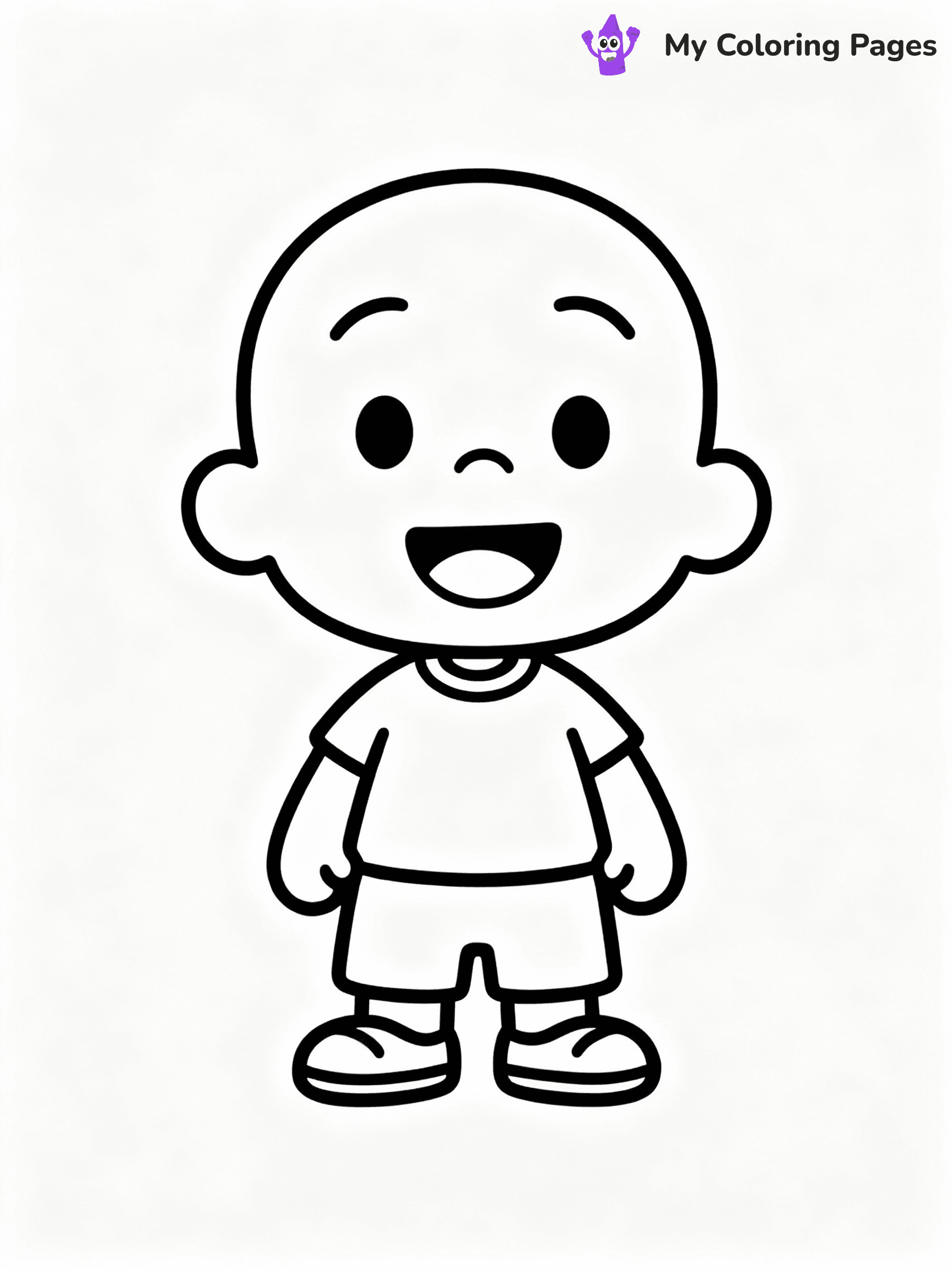 ⚠️ CRITICAL REQUIREMENT - ABSOLUTE BLACK AND WHITE ONLY ⚠️
This MUST be a BLACK AND WHITE line drawing ONLY. NO COLORS whatsoever.
- ONLY pure black lines (#000000) on pure white background (#FFFFFF)
- ABSOLUTELY NO colors, NO shading, NO gradients, NO grayscale
- If there are ANY colors in the output, the image is REJECTED
- This is a COLORING PAGE - meant to be COLORED IN by children
- The output must be UNCOLORED line art ready for coloring
⚠️ SUBJECT TO DRAW: Cocomelon
(REMEMBER: Output must be BLACK AND WHITE line art only, NOT colored!)
# COLORING PAGE: BLACK OUTLINES ONLY - WHITE BACKGROUND MANDATORY
Create a **coloring book page** using EXACTLY two values: black lines, white space.
## NON-NEGOTIABLE BINARY RULES
- **ONLY #000000 (black) and #FFFFFF (white)** - NO other values exist
- **EVERY PIXEL = BLACK OR WHITE** - no gray/shading/antialiasing
- **WHITE BACKGROUND MANDATORY** - entire canvas stays white
- **ALL SHAPES HOLLOW** - everything is empty outlines waiting to be colored
- **FORBIDDEN:** fills, shading, gradients, patterns, textures, colors
- **NO SOLID REGIONS** - if it's not a thin line, it's wrong
## Universal Line Standards
- Black outlines ONLY - thin, uniform weight
- Every shape completely empty inside
- Closed contours suitable for coloring
- Simple flat illustration - zero depth/3D/realism
- **Style:** Whimsical Doodle Art Alley - rounded, friendly outlines (unless specified)
## Everything = Outline Only
- Characters/animals: hollow shapes
- Objects/clothing: empty contours
- Backgrounds/scenery: line work only
- Natural elements: outlined forms
- Dark/night areas: don't exist (use outlined symbols)
- Textures/patterns: convert to simple lines
## The Test
Can a child color EVERY white space with crayons? If any area is pre-filled/shaded/gray or colored in, it FAILS. Every shape must be waiting to receive color.
**FINAL OUTPUT**: Binary coloring page. Black lines define shapes. White spaces ready for coloring. Nothing else exists. No exceptions. Print-ready.
⚠️ FINAL REMINDER: Draw the subject "Cocomelon" as BLACK AND WHITE line art. Zero colors in output.