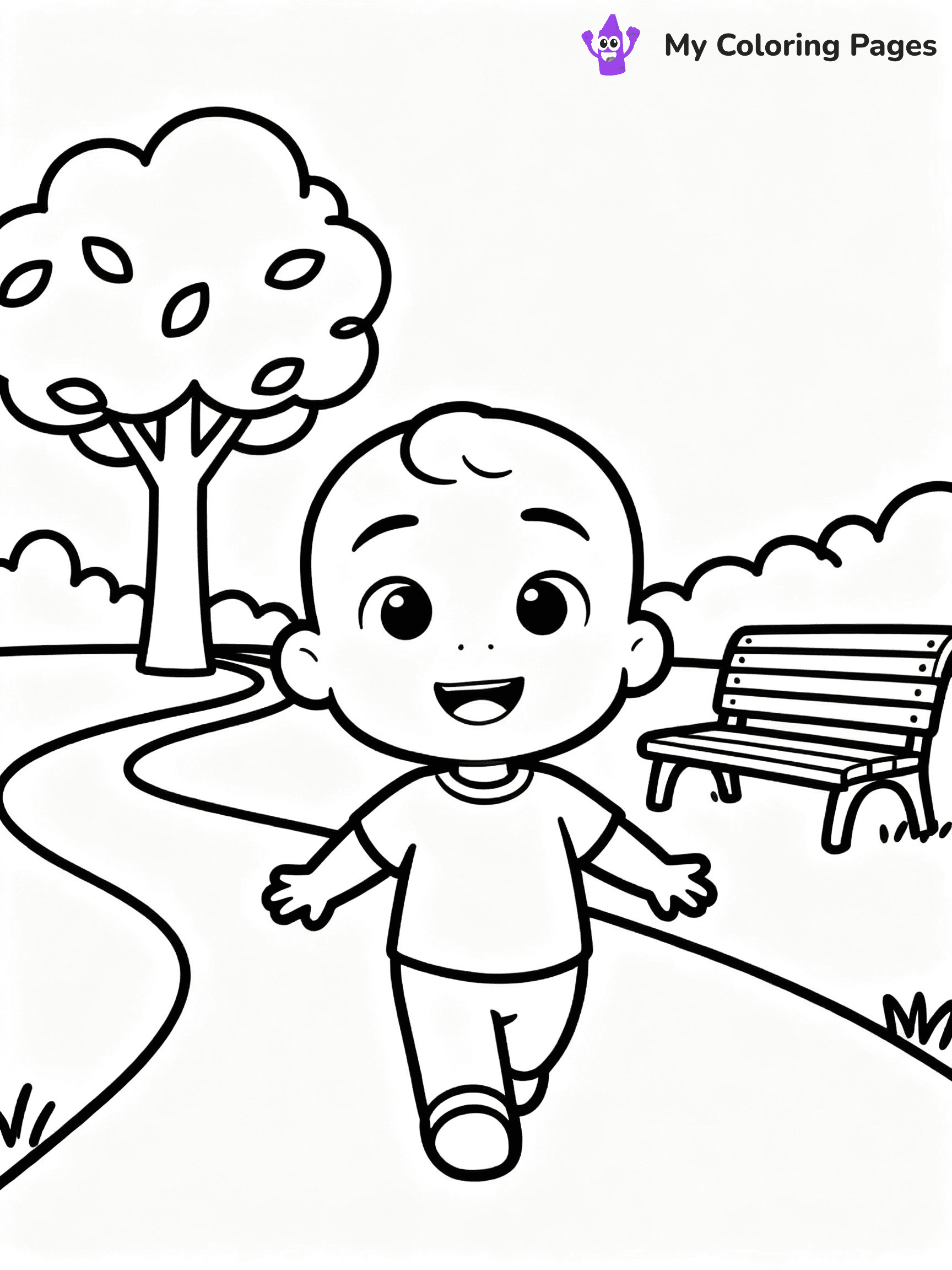 ⚠️ CRITICAL REQUIREMENT - ABSOLUTE BLACK AND WHITE ONLY ⚠️
This MUST be a BLACK AND WHITE line drawing ONLY. NO COLORS whatsoever.
- ONLY pure black lines (#000000) on pure white background (#FFFFFF)
- ABSOLUTELY NO colors, NO shading, NO gradients, NO grayscale
- If there are ANY colors in the output, the image is REJECTED
- This is a COLORING PAGE - meant to be COLORED IN by children
- The output must be UNCOLORED line art ready for coloring
⚠️ SUBJECT TO DRAW: CoComelon JJ walking to the park
(REMEMBER: Output must be BLACK AND WHITE line art only, NOT colored!)
# COLORING PAGE: BLACK OUTLINES ONLY - WHITE BACKGROUND MANDATORY
Create a **coloring book page** using EXACTLY two values: black lines, white space.
## NON-NEGOTIABLE BINARY RULES
- **ONLY #000000 (black) and #FFFFFF (white)** - NO other values exist
- **EVERY PIXEL = BLACK OR WHITE** - no gray/shading/antialiasing
- **WHITE BACKGROUND MANDATORY** - entire canvas stays white
- **ALL SHAPES HOLLOW** - everything is empty outlines waiting to be colored
- **FORBIDDEN:** fills, shading, gradients, patterns, textures, colors
- **NO SOLID REGIONS** - if it's not a thin line, it's wrong
## Universal Line Standards
- Black outlines ONLY - thin, uniform weight
- Every shape completely empty inside
- Closed contours suitable for coloring
- Simple flat illustration - zero depth/3D/realism
- **Style:** Whimsical Doodle Art Alley - rounded, friendly outlines (unless specified)
## Everything = Outline Only
- Characters/animals: hollow shapes
- Objects/clothing: empty contours
- Backgrounds/scenery: line work only
- Natural elements: outlined forms
- Dark/night areas: don't exist (use outlined symbols)
- Textures/patterns: convert to simple lines
## The Test
Can a child color EVERY white space with crayons? If any area is pre-filled/shaded/gray or colored in, it FAILS. Every shape must be waiting to receive color.
**FINAL OUTPUT**: Binary coloring page. Black lines define shapes. White spaces ready for coloring. Nothing else exists. No exceptions. Print-ready.
⚠️ FINAL REMINDER: Draw the subject "CoComelon JJ walking to the park" as BLACK AND WHITE line art. Zero colors in output.