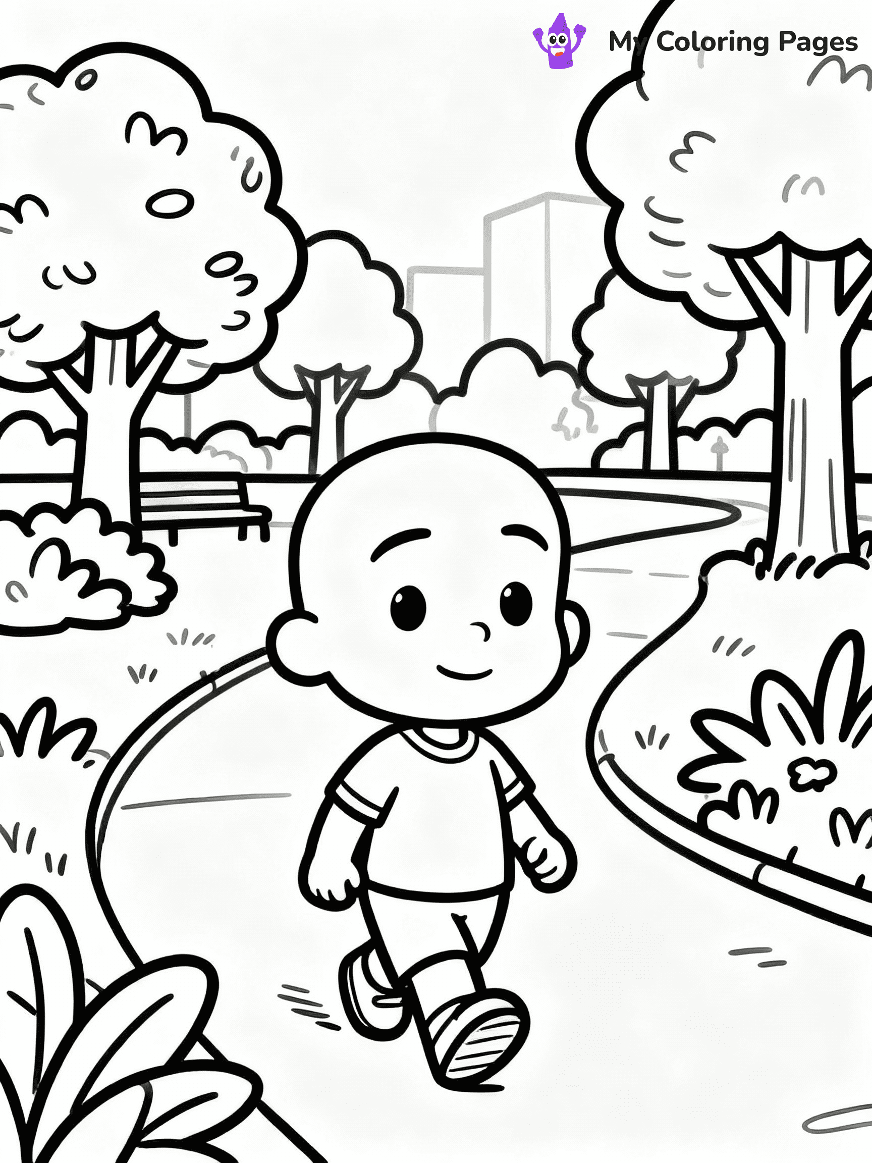 ⚠️ CRITICAL REQUIREMENT - ABSOLUTE BLACK AND WHITE ONLY ⚠️
This MUST be a BLACK AND WHITE line drawing ONLY. NO COLORS whatsoever.
- ONLY pure black lines (#000000) on pure white background (#FFFFFF)
- ABSOLUTELY NO colors, NO shading, NO gradients, NO grayscale
- If there are ANY colors in the output, the image is REJECTED
- This is a COLORING PAGE - meant to be COLORED IN by children
- The output must be UNCOLORED line art ready for coloring
⚠️ SUBJECT TO DRAW: CoComelon JJ walking to the park
(REMEMBER: Output must be BLACK AND WHITE line art only, NOT colored!)
# COLORING PAGE: BLACK OUTLINES ONLY - WHITE BACKGROUND MANDATORY
Create a **coloring book page** using EXACTLY two values: black lines, white space.
## NON-NEGOTIABLE BINARY RULES
- **ONLY #000000 (black) and #FFFFFF (white)** - NO other values exist
- **EVERY PIXEL = BLACK OR WHITE** - no gray/shading/antialiasing
- **WHITE BACKGROUND MANDATORY** - entire canvas stays white
- **ALL SHAPES HOLLOW** - everything is empty outlines waiting to be colored
- **FORBIDDEN:** fills, shading, gradients, patterns, textures, colors
- **NO SOLID REGIONS** - if it's not a thin line, it's wrong
## Universal Line Standards
- Black outlines ONLY - thin, uniform weight
- Every shape completely empty inside
- Closed contours suitable for coloring
- Simple flat illustration - zero depth/3D/realism
- **Style:** Whimsical Doodle Art Alley - rounded, friendly outlines (unless specified)
## Everything = Outline Only
- Characters/animals: hollow shapes
- Objects/clothing: empty contours
- Backgrounds/scenery: line work only
- Natural elements: outlined forms
- Dark/night areas: don't exist (use outlined symbols)
- Textures/patterns: convert to simple lines
## The Test
Can a child color EVERY white space with crayons? If any area is pre-filled/shaded/gray or colored in, it FAILS. Every shape must be waiting to receive color.
**FINAL OUTPUT**: Binary coloring page. Black lines define shapes. White spaces ready for coloring. Nothing else exists. No exceptions. Print-ready.
⚠️ FINAL REMINDER: Draw the subject "CoComelon JJ walking to the park" as BLACK AND WHITE line art. Zero colors in output.