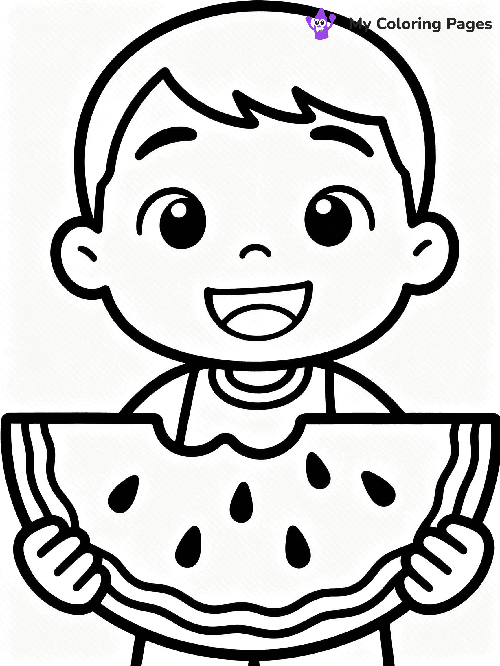 ⚠️ CRITICAL REQUIREMENT - ABSOLUTE BLACK AND WHITE ONLY ⚠️
This MUST be a BLACK AND WHITE line drawing ONLY. NO COLORS whatsoever.
- ONLY pure black lines (#000000) on pure white background (#FFFFFF)
- ABSOLUTELY NO colors, NO shading, NO gradients, NO grayscale
- If there are ANY colors in the output, the image is REJECTED
- This is a COLORING PAGE - meant to be COLORED IN by children
- The output must be UNCOLORED line art ready for coloring
⚠️ SUBJECT TO DRAW: JJ from Cocomelon eating a watermelon slice
(REMEMBER: Output must be BLACK AND WHITE line art only, NOT colored!)
# COLORING PAGE: BLACK OUTLINES ONLY - WHITE BACKGROUND MANDATORY
Create a **coloring book page** using EXACTLY two values: black lines, white space.
## NON-NEGOTIABLE BINARY RULES
- **ONLY #000000 (black) and #FFFFFF (white)** - NO other values exist
- **EVERY PIXEL = BLACK OR WHITE** - no gray/shading/antialiasing
- **WHITE BACKGROUND MANDATORY** - entire canvas stays white
- **ALL SHAPES HOLLOW** - everything is empty outlines waiting to be colored
- **FORBIDDEN:** fills, shading, gradients, patterns, textures, colors
- **NO SOLID REGIONS** - if it's not a thin line, it's wrong
## Universal Line Standards
- Black outlines ONLY - thin, uniform weight
- Every shape completely empty inside
- Closed contours suitable for coloring
- Simple flat illustration - zero depth/3D/realism
- **Style:** Whimsical Doodle Art Alley - rounded, friendly outlines (unless specified)
## Everything = Outline Only
- Characters/animals: hollow shapes
- Objects/clothing: empty contours
- Backgrounds/scenery: line work only
- Natural elements: outlined forms
- Dark/night areas: don't exist (use outlined symbols)
- Textures/patterns: convert to simple lines
## The Test
Can a child color EVERY white space with crayons? If any area is pre-filled/shaded/gray or colored in, it FAILS. Every shape must be waiting to receive color.
**FINAL OUTPUT**: Binary coloring page. Black lines define shapes. White spaces ready for coloring. Nothing else exists. No exceptions. Print-ready.
⚠️ FINAL REMINDER: Draw the subject "JJ from Cocomelon eating a watermelon slice" as BLACK AND WHITE line art. Zero colors in output.