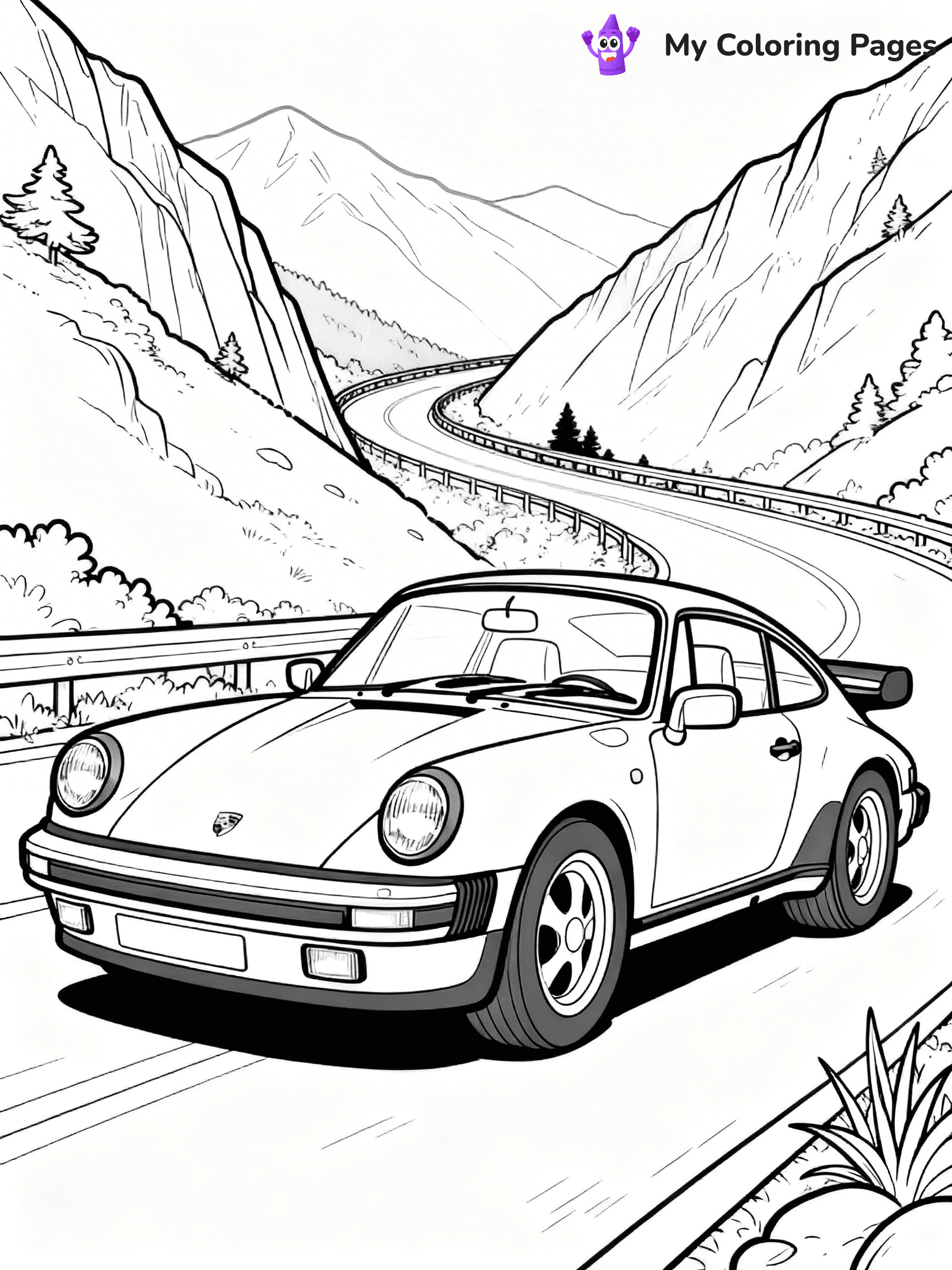 Porsche 911 Coloring Pages - 16