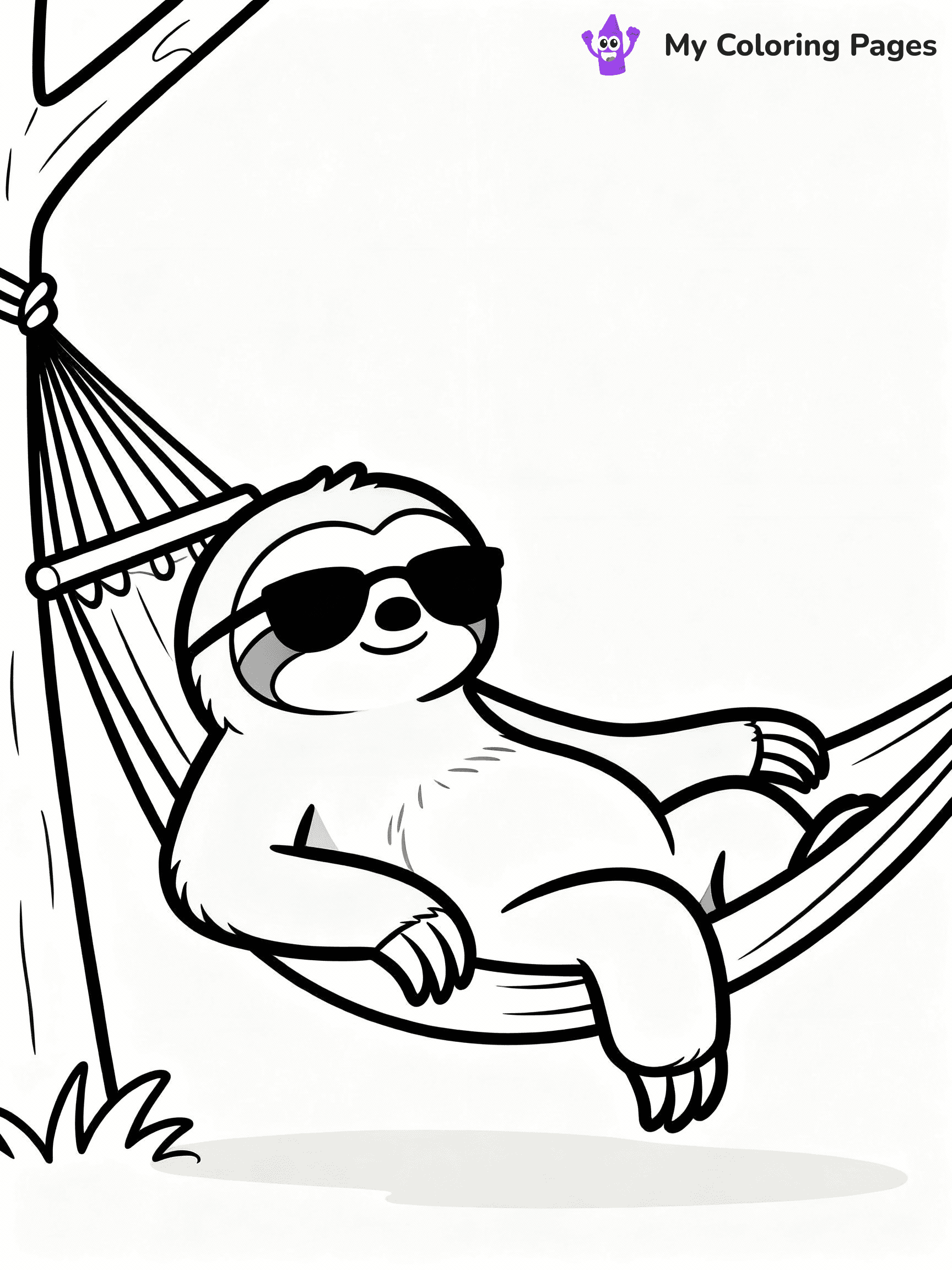Sloth Coloring Pages - 28