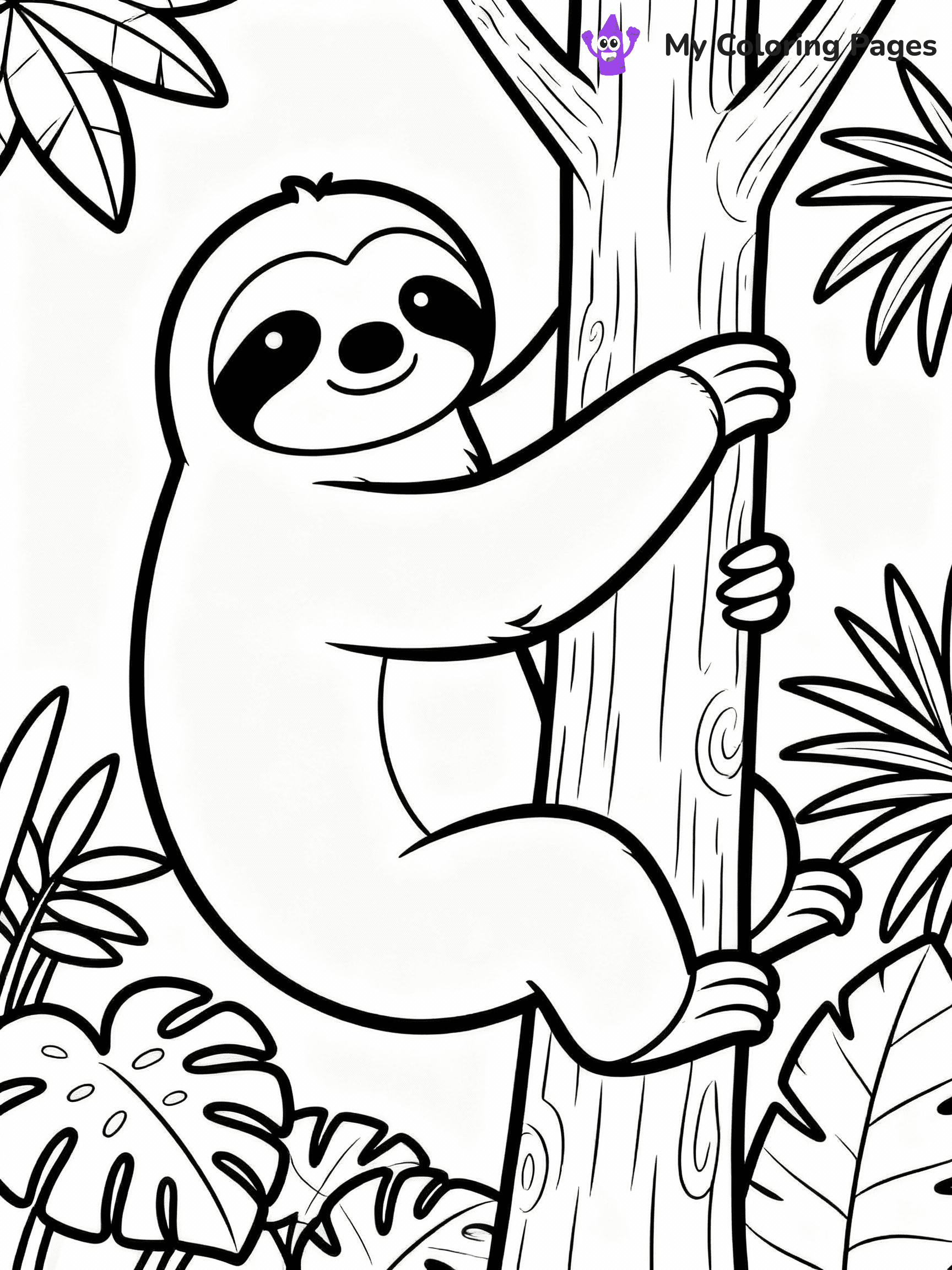 Sloth Coloring Pages - 23