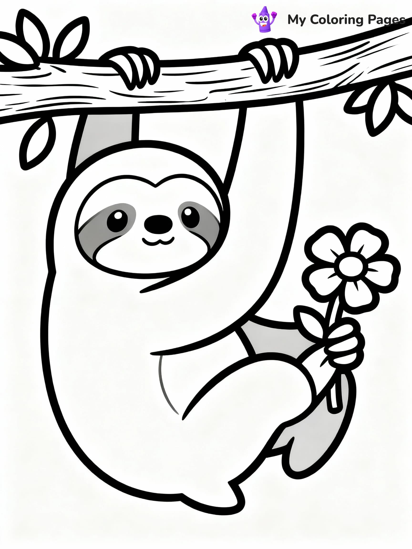 Sloth Coloring Pages - 19
