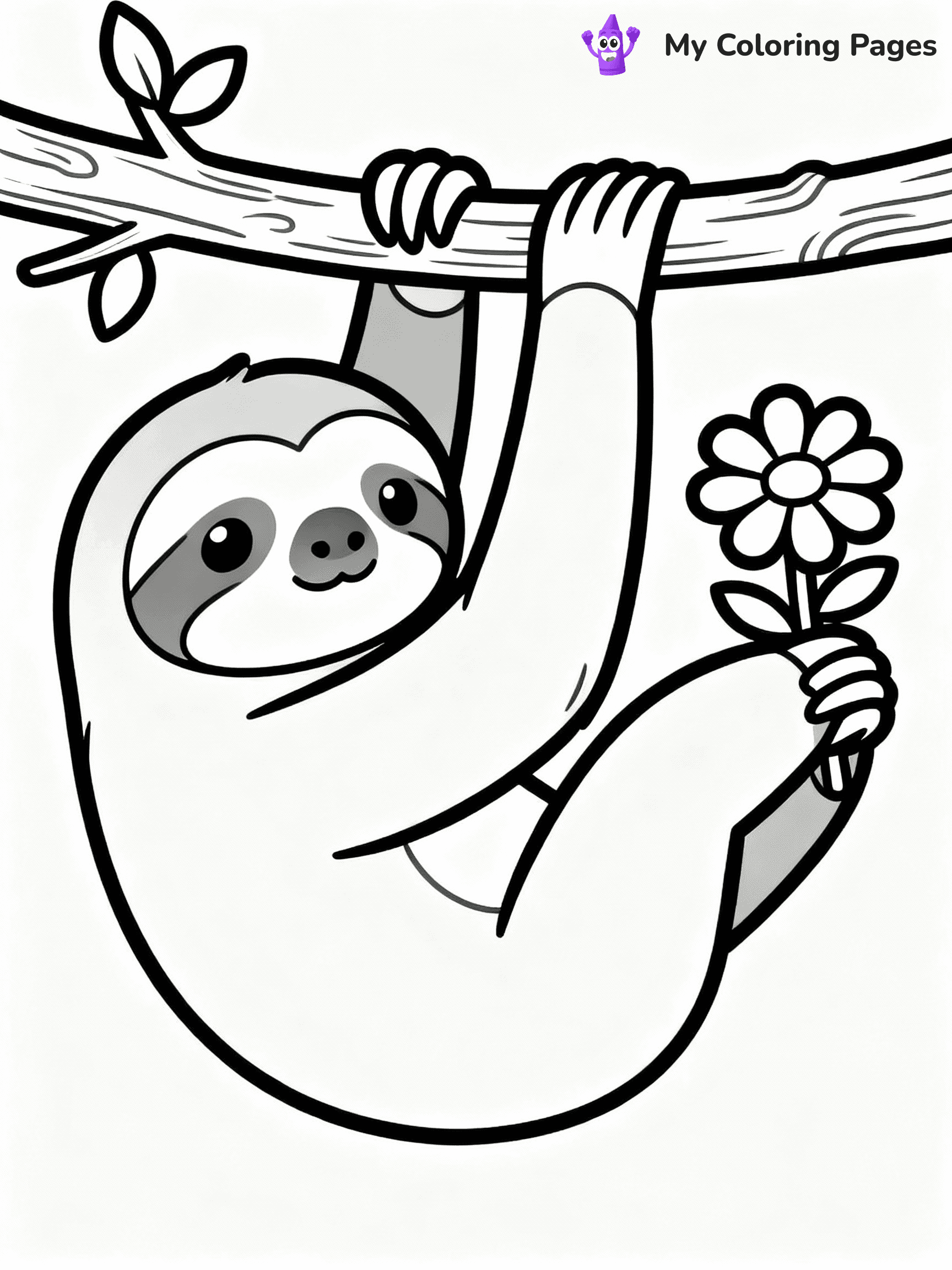 Sloth Coloring Pages - 17