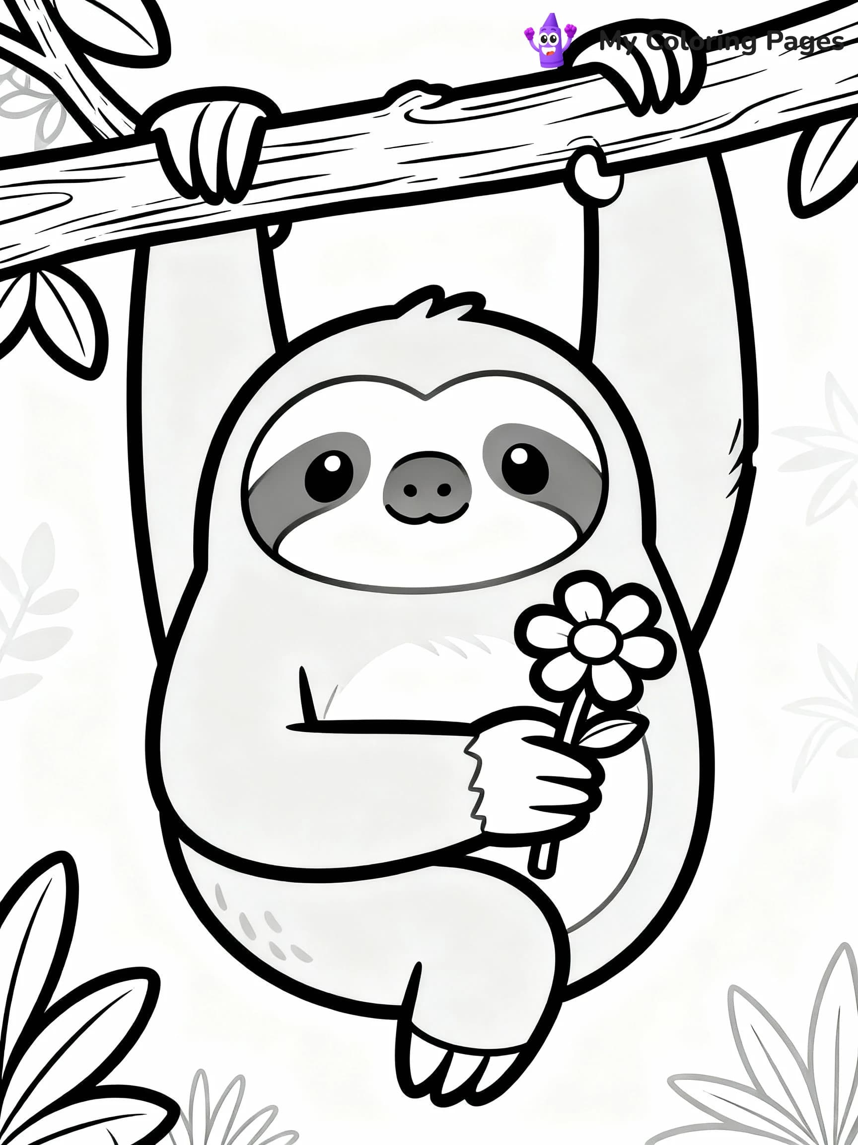 Sloth Coloring Pages - 16