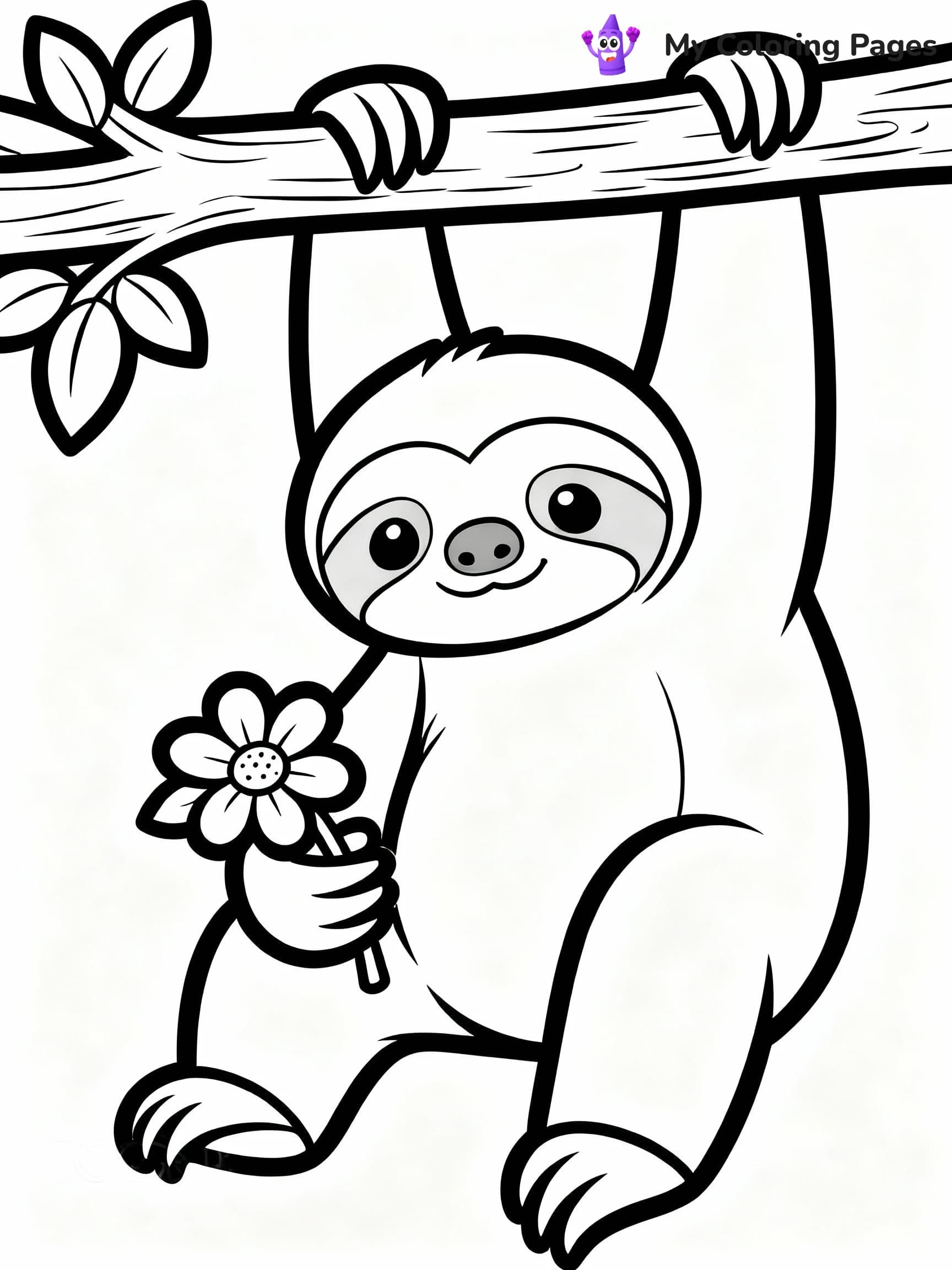 Sloth Coloring Pages - 15