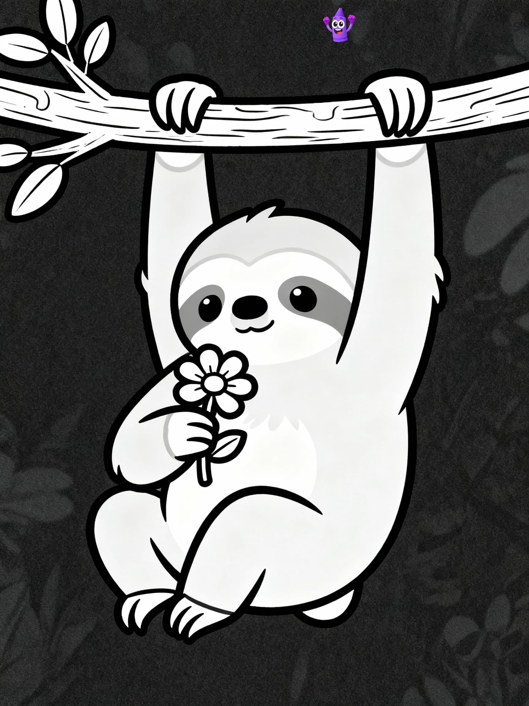 Sloth Coloring Pages - 14