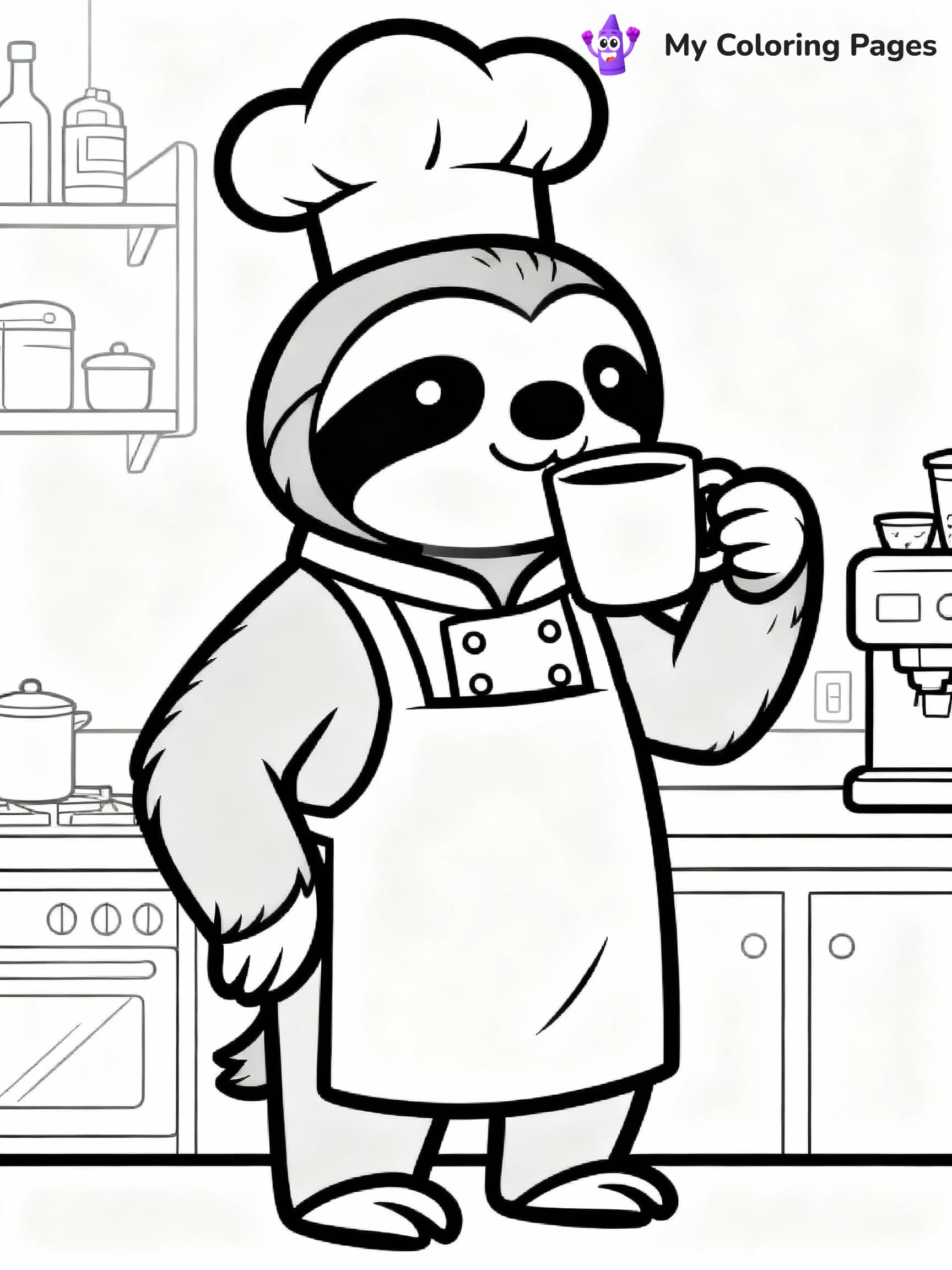 Sloth Coloring Pages - 12