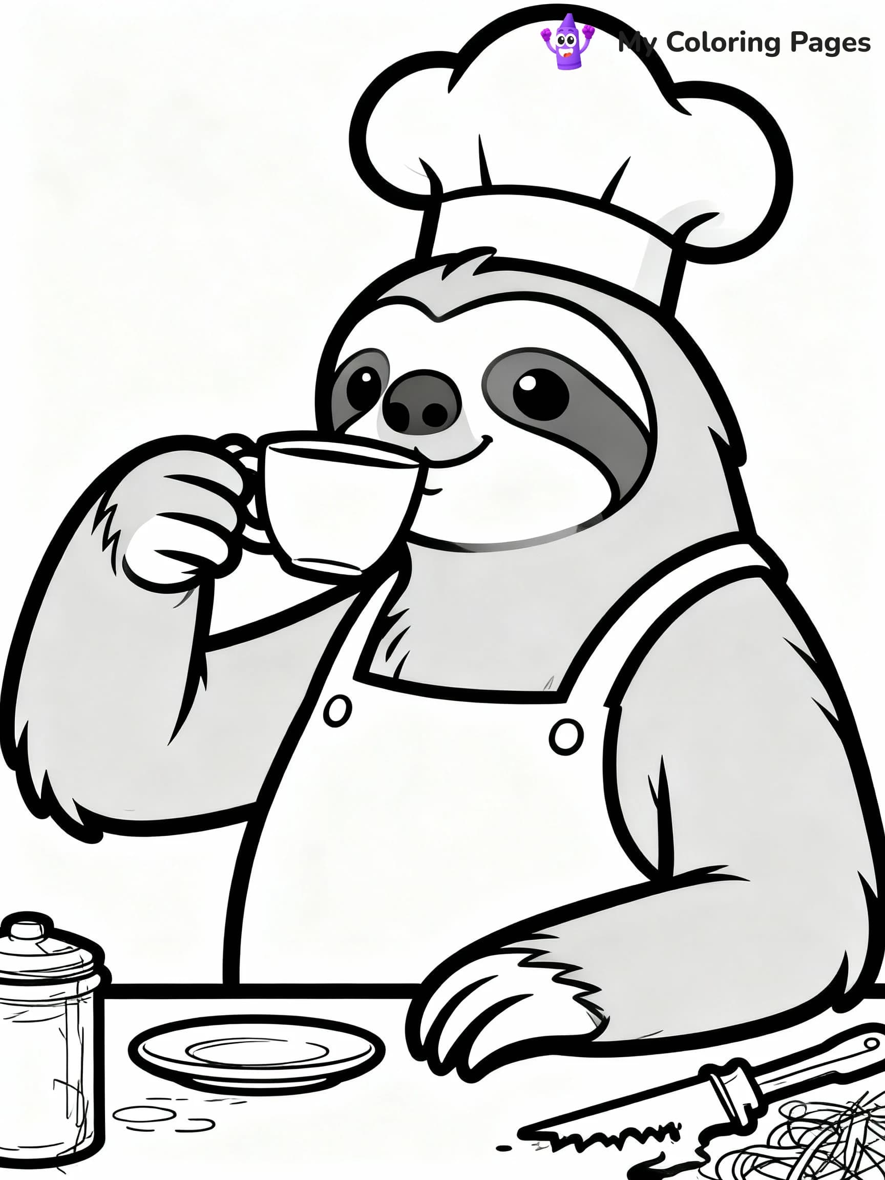 Sloth Coloring Pages - 10