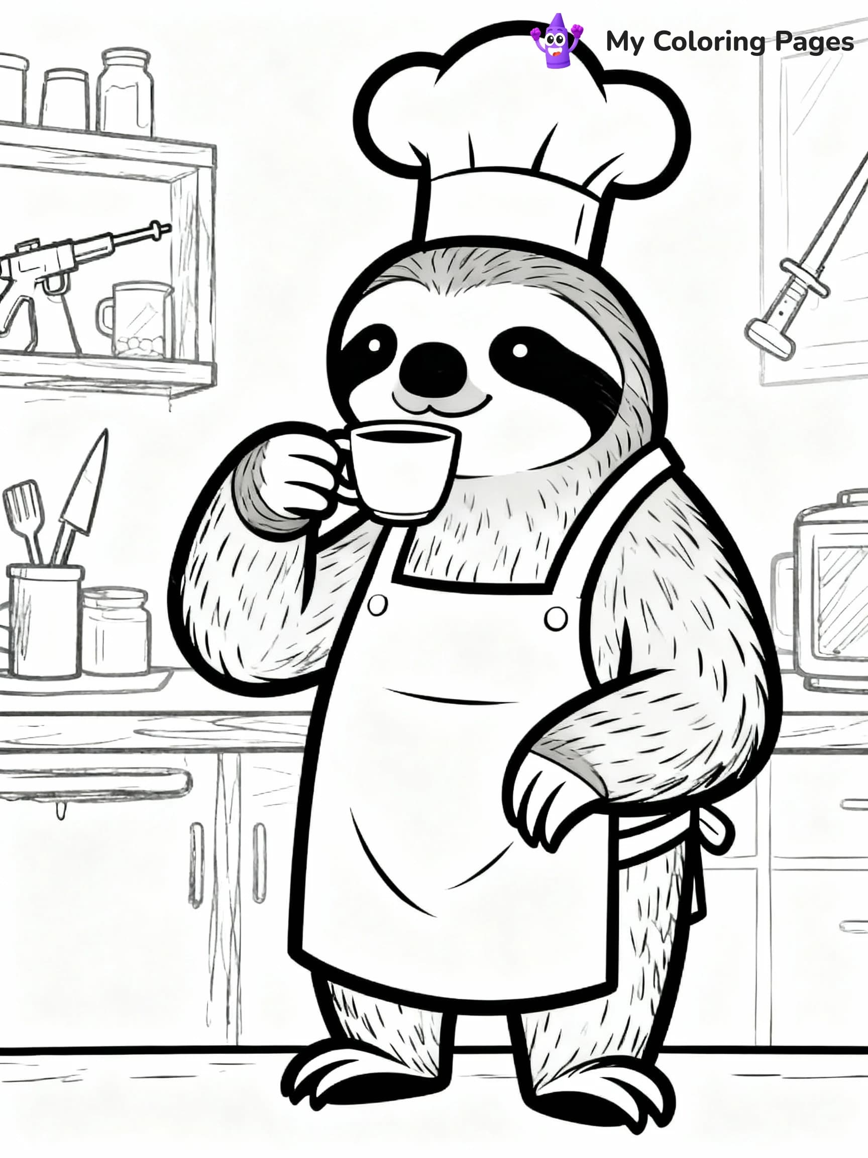 Sloth Coloring Pages - 9