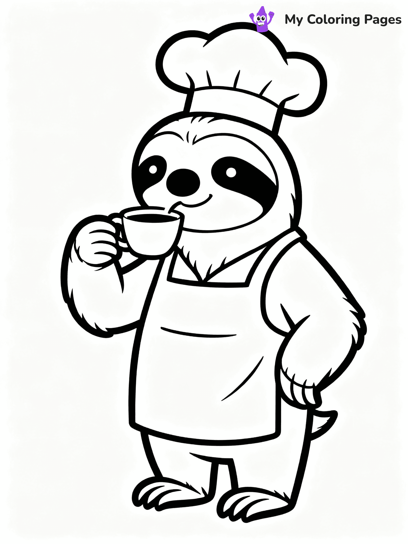 Sloth Coloring Pages - 4