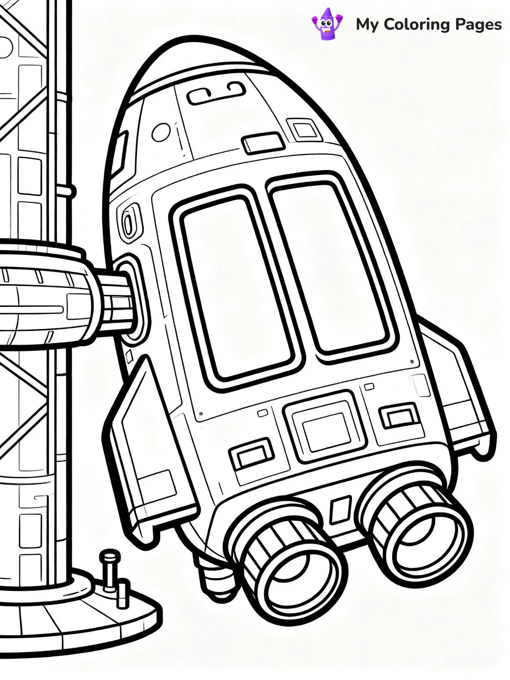 Spaceship Coloring Pages - 22
