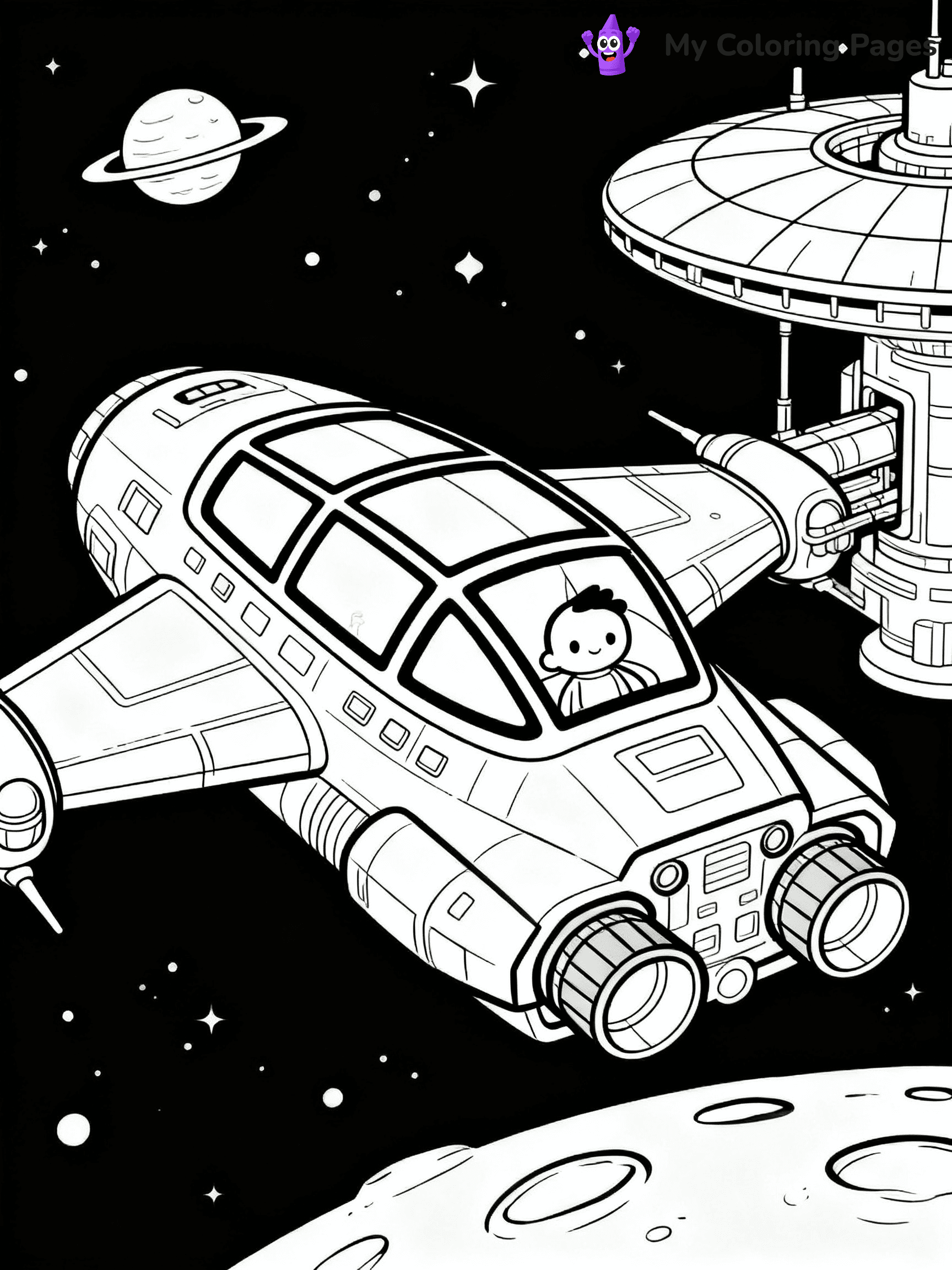 Spaceship Coloring Pages - 20