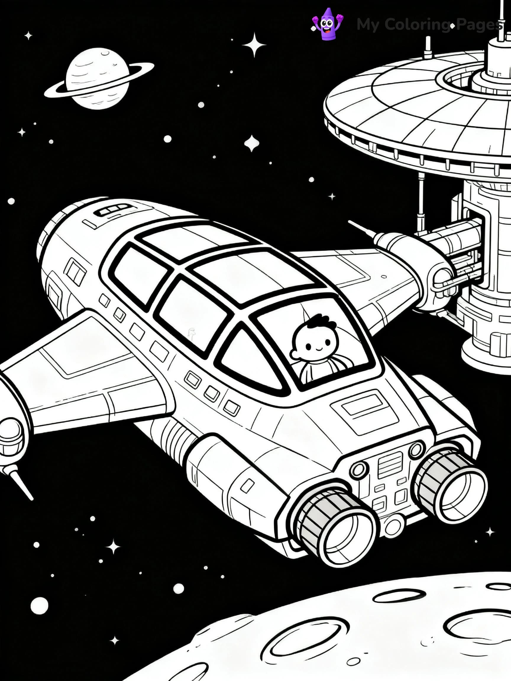 Spaceship Coloring Pages - 21