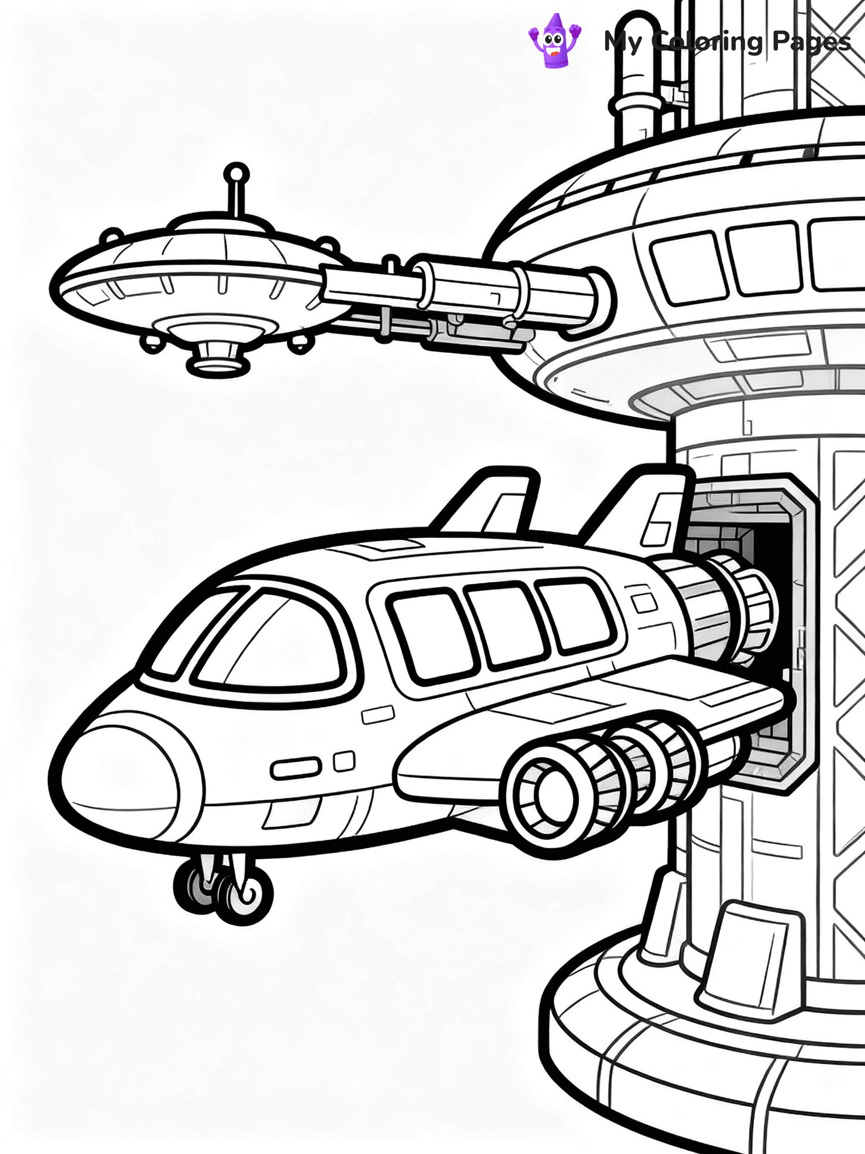 Spaceship Coloring Pages - 19
