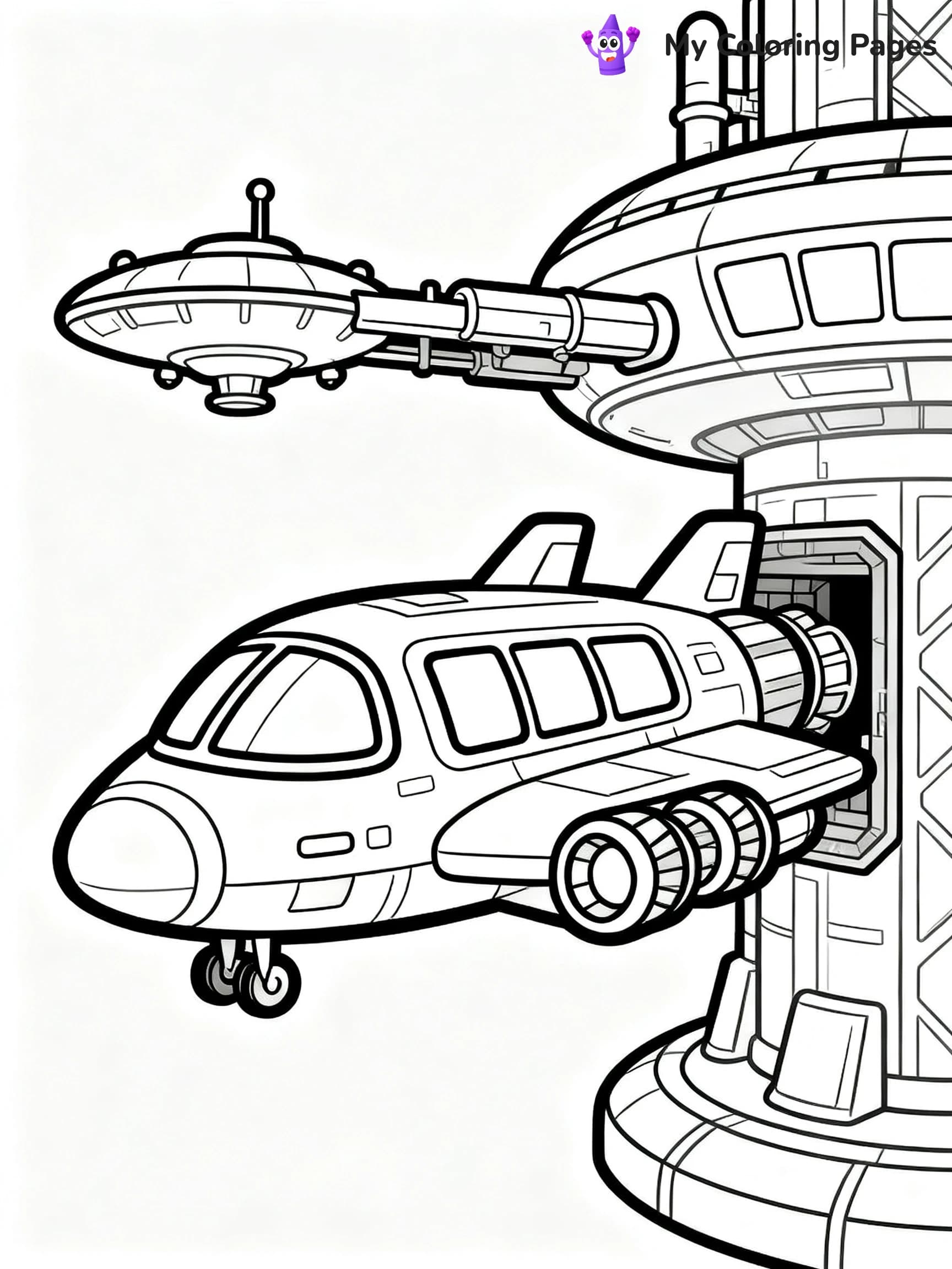 Spaceship Coloring Pages - 20