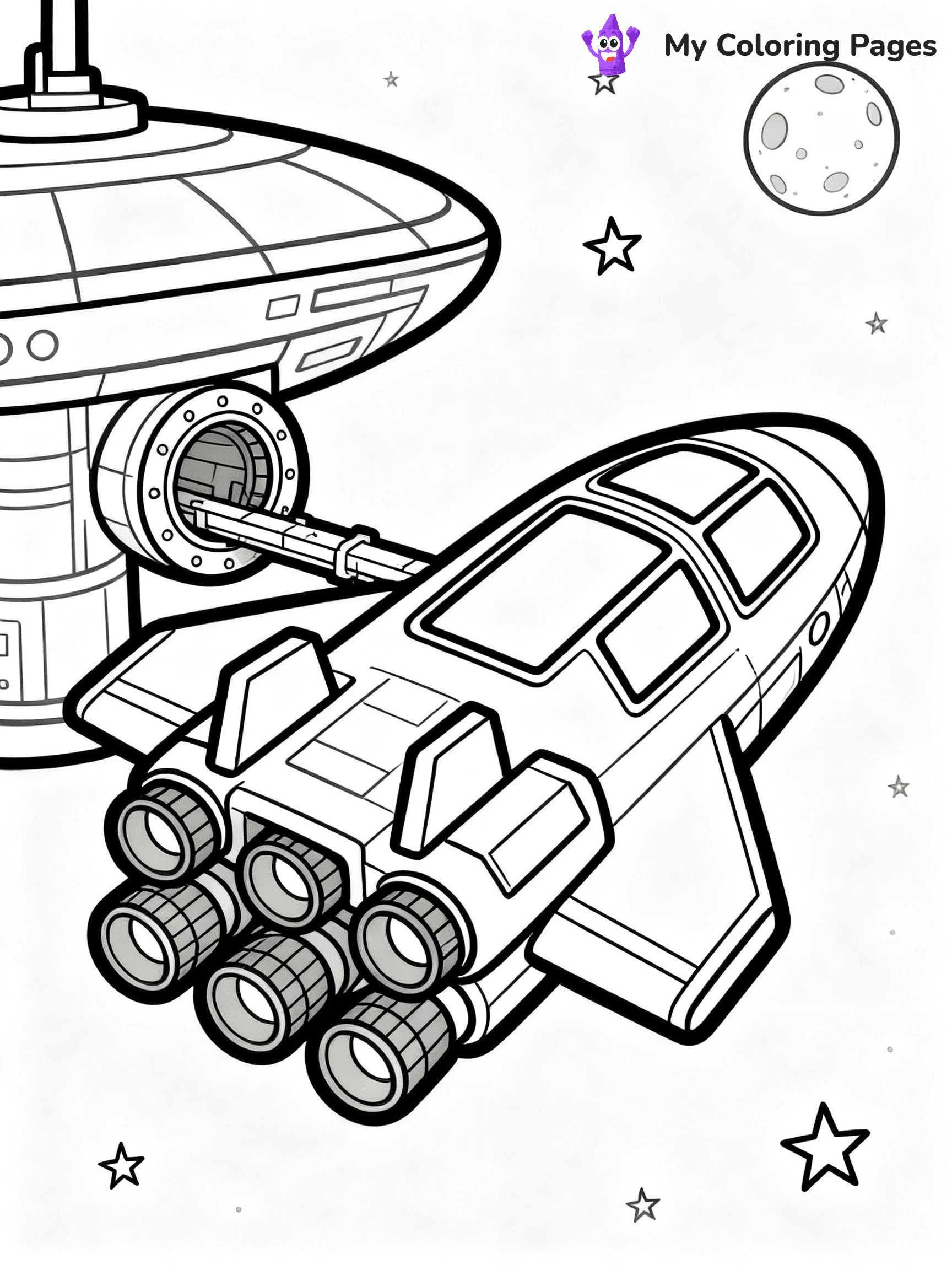 Spaceship Coloring Pages - 18