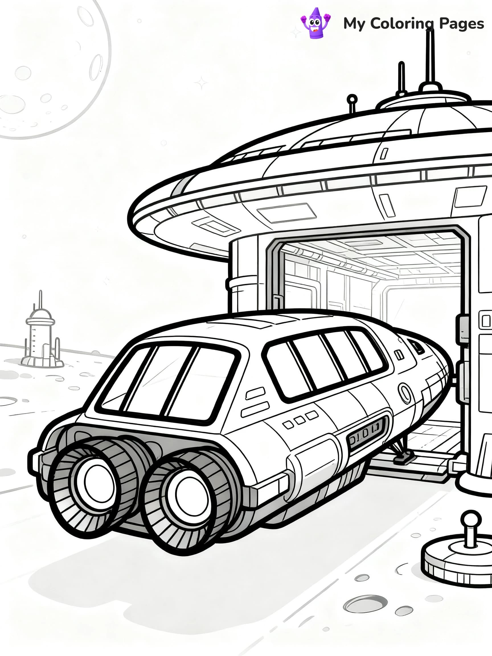 Spaceship Coloring Pages - 17