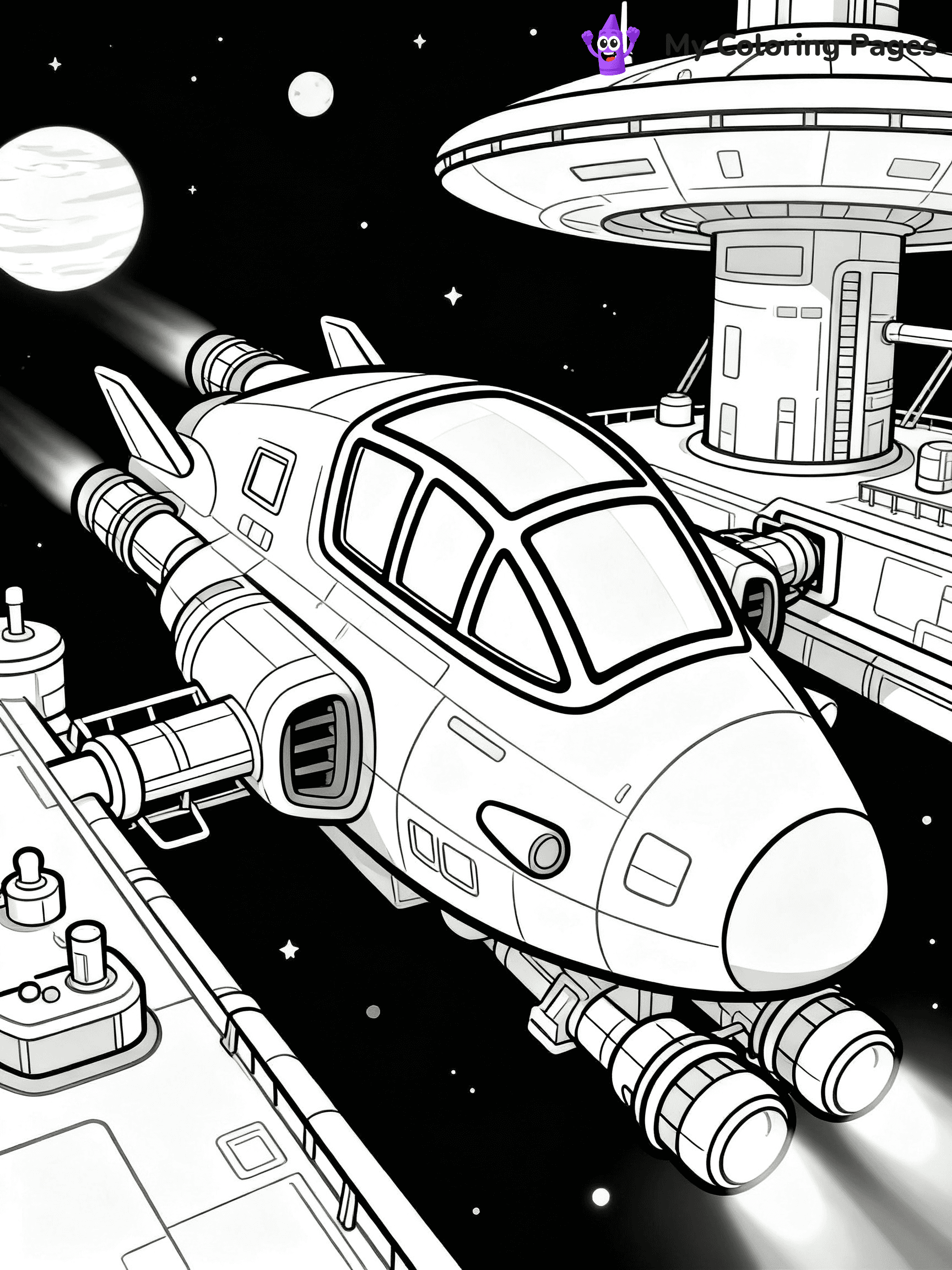 Spaceship Coloring Pages - 15