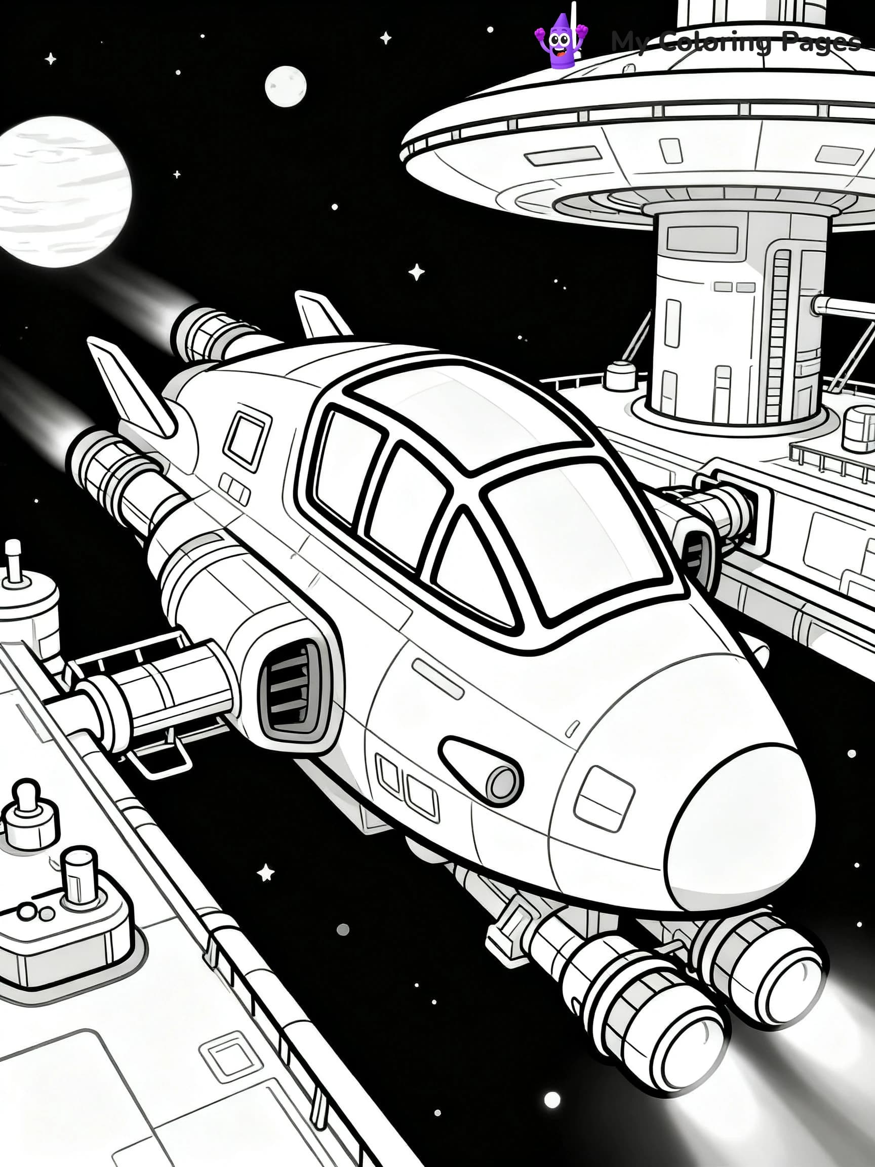 Spaceship Coloring Pages - 16