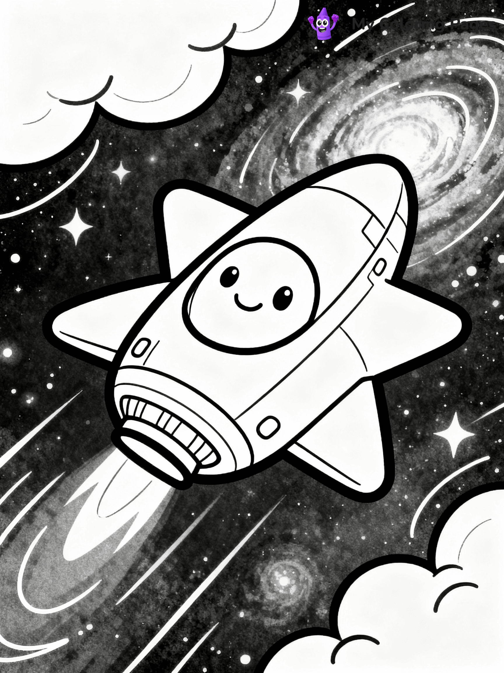 Spaceship Coloring Pages - 8