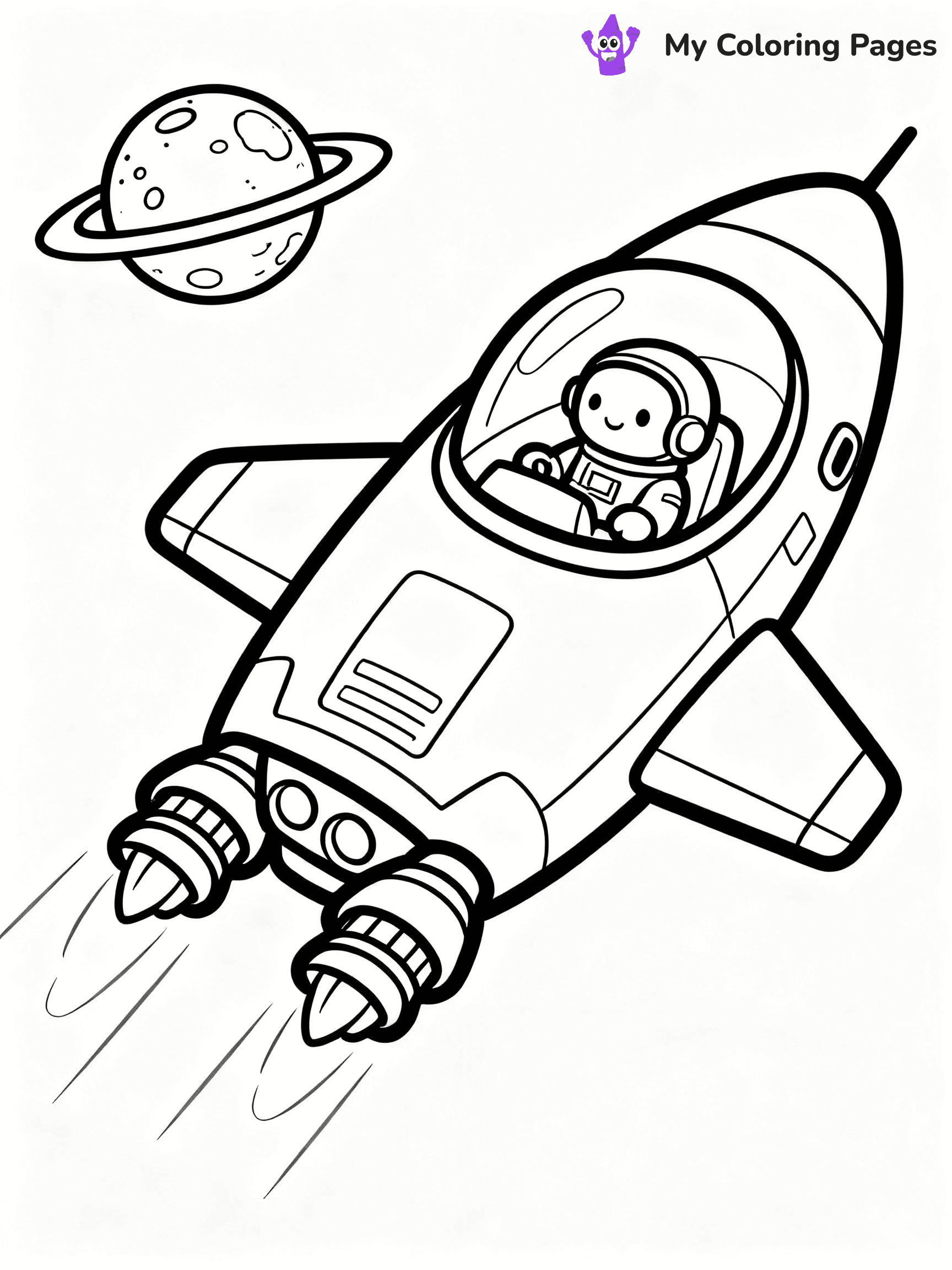 Spaceship Coloring Pages - 7