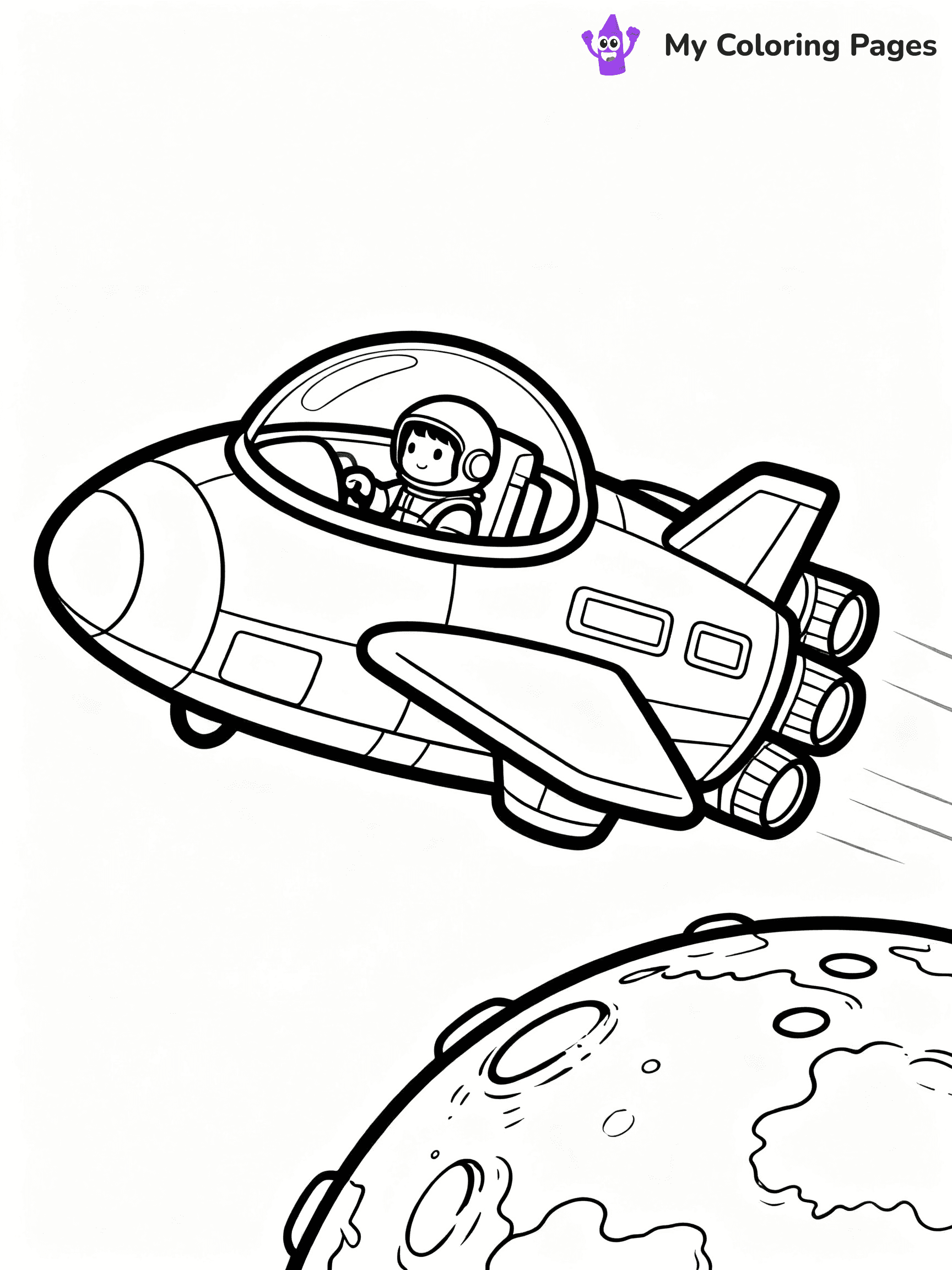 Spaceship Coloring Pages - 4
