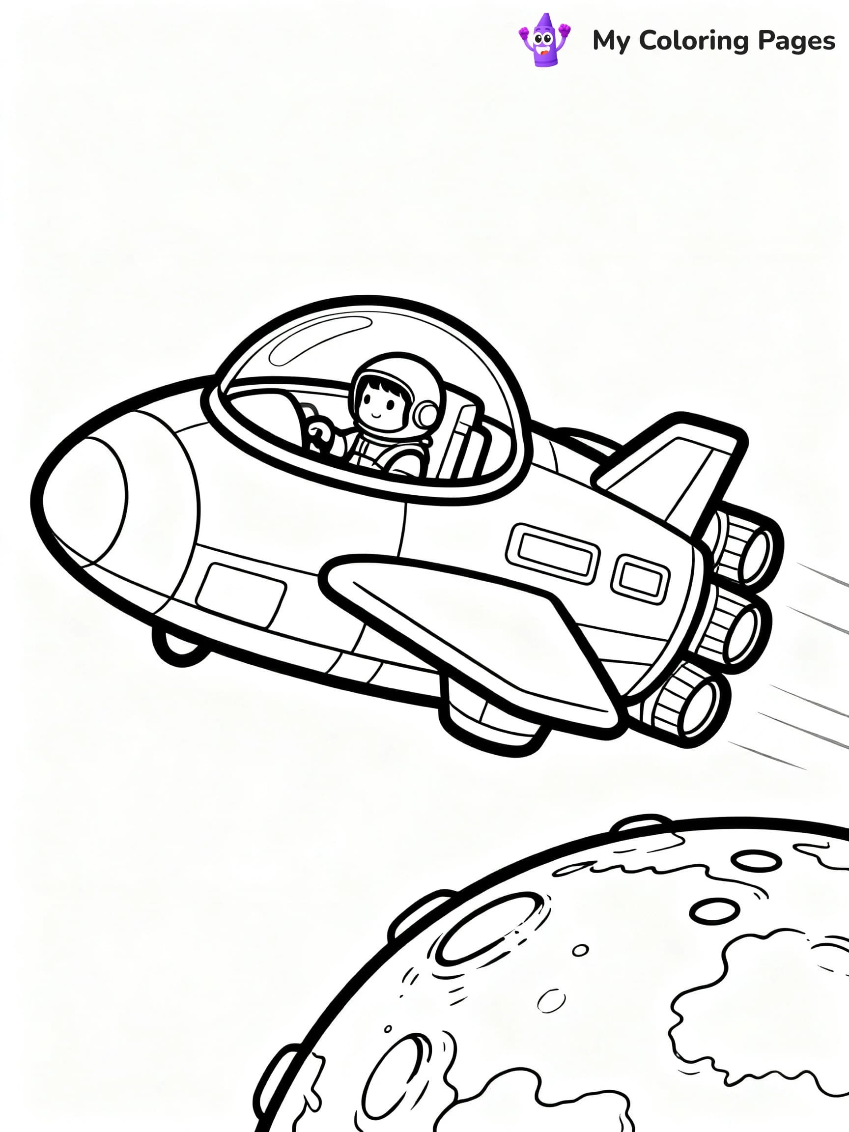 Spaceship Coloring Pages - 10