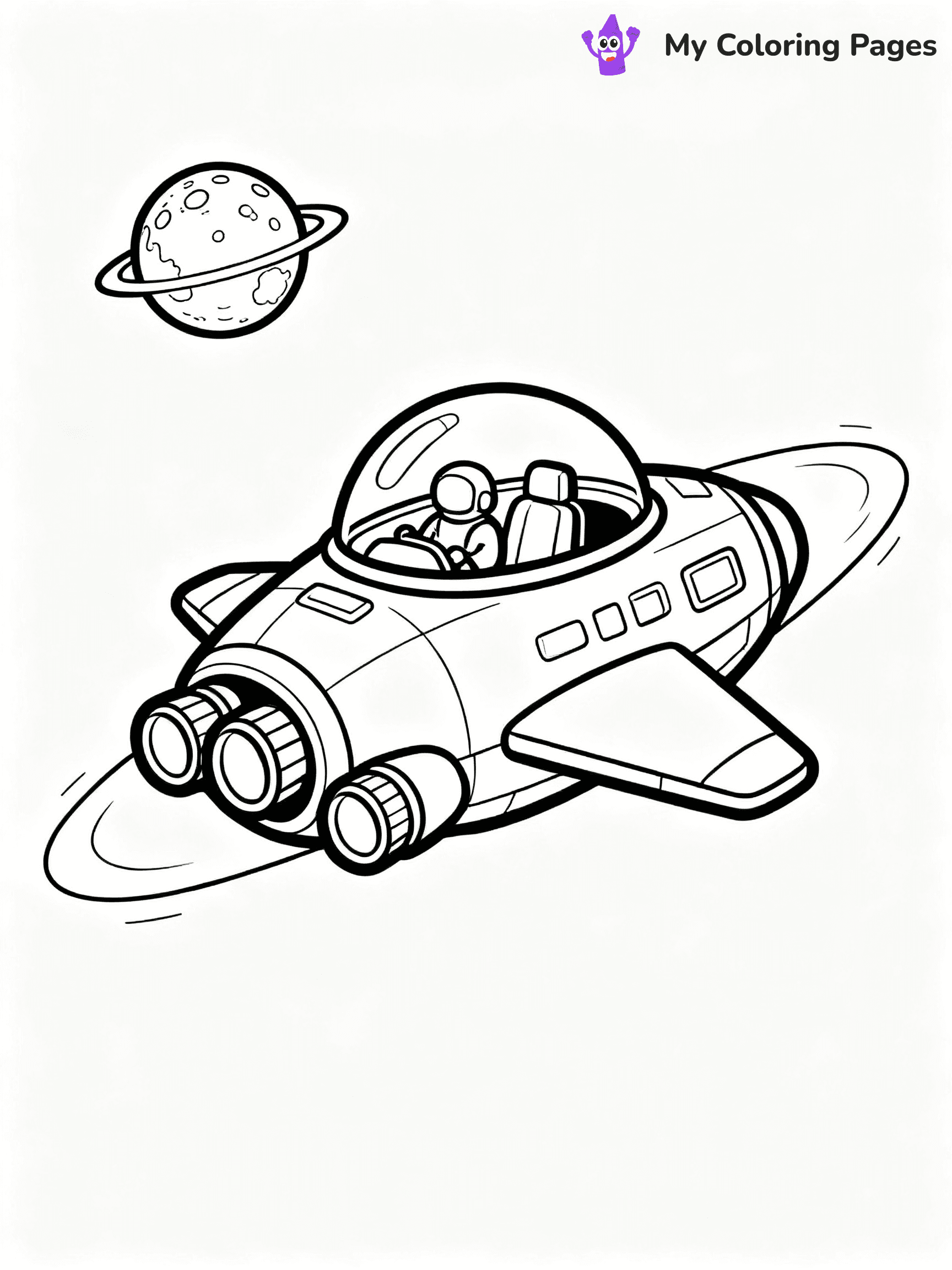 Spaceship Coloring Pages - 2